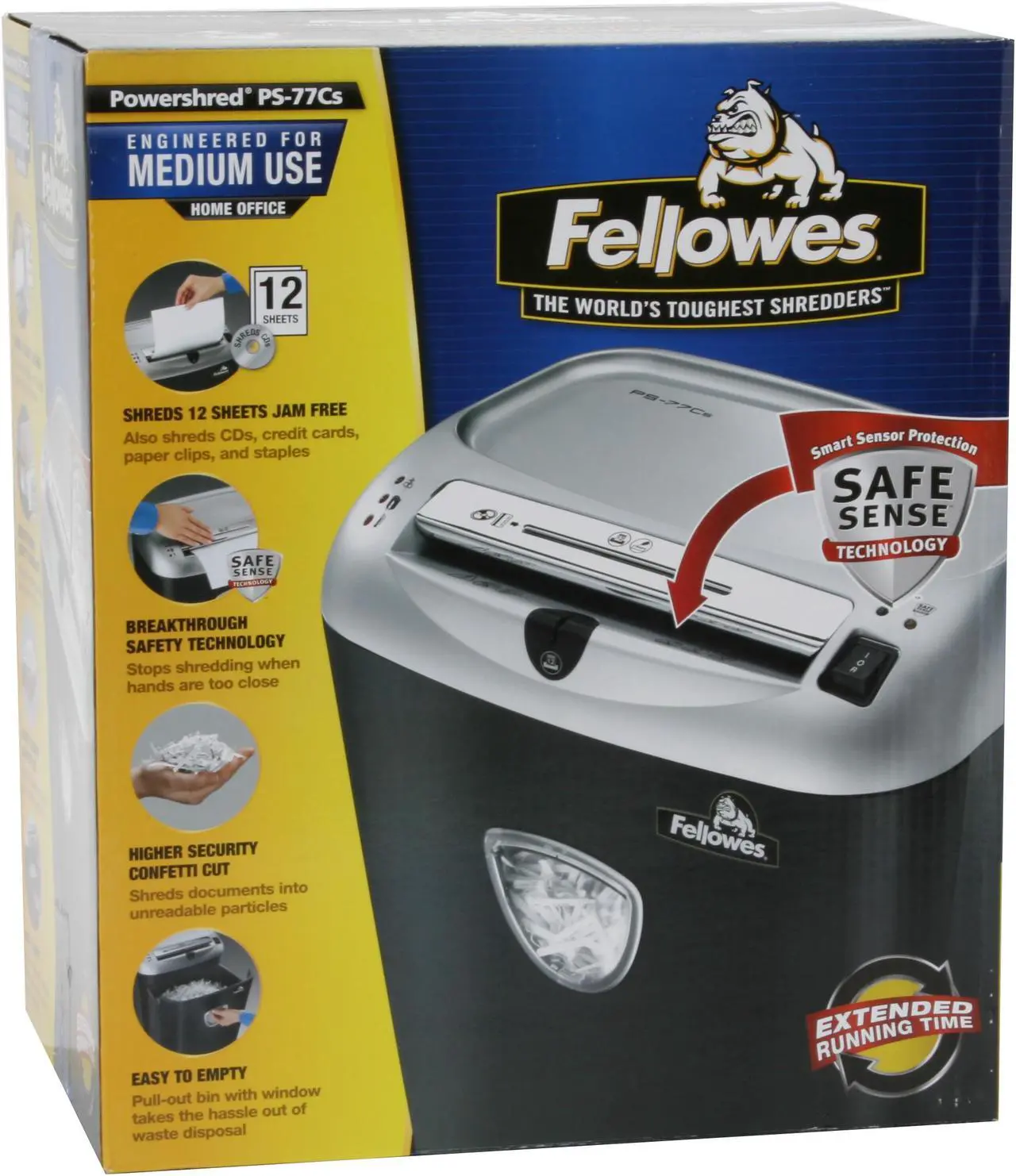 Alt view image 12 of 12 - Fellowes PS-77Cs (3217701) Shredder