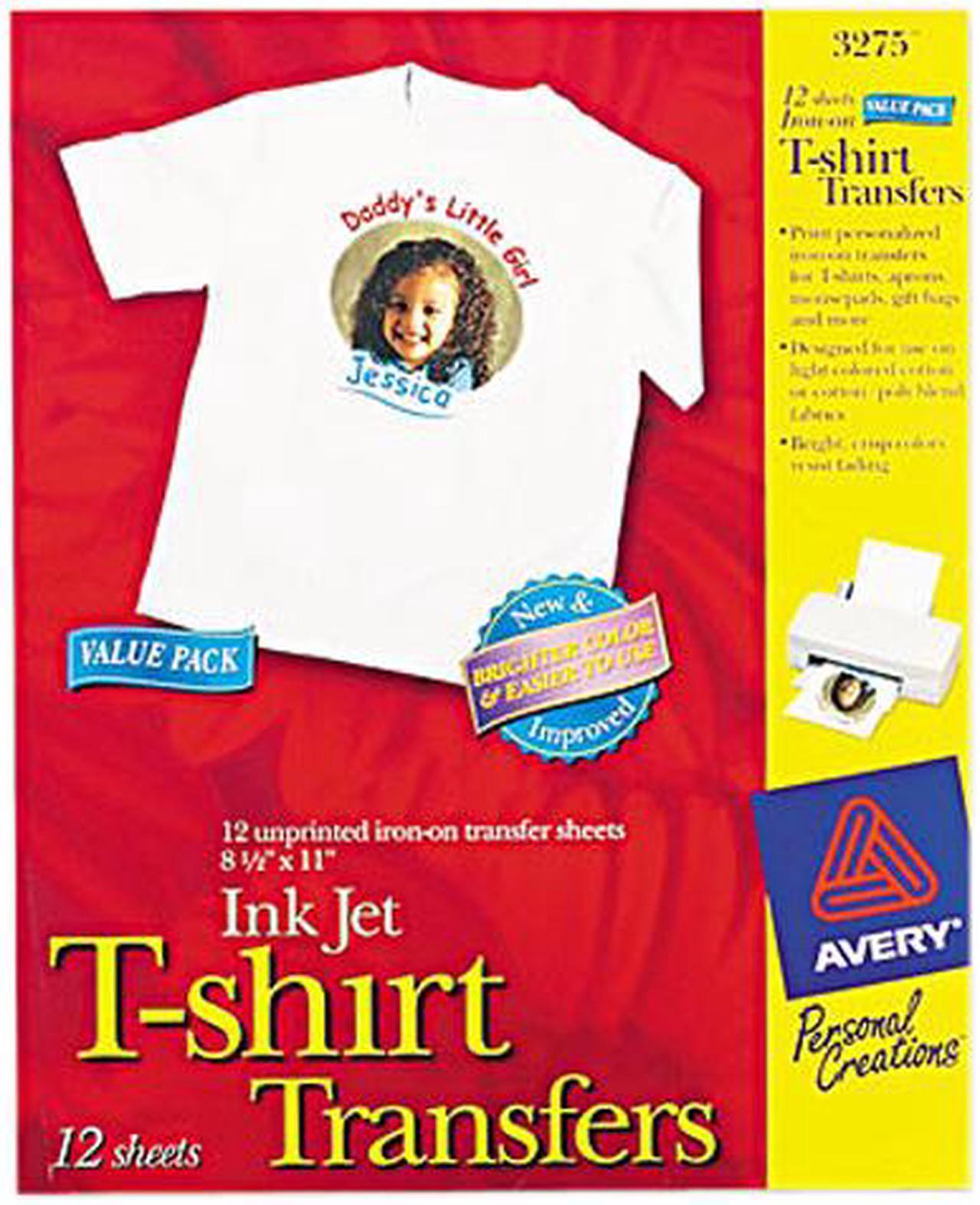 Main image of Avery Light T-Shirt Transfers, 8-1/2" x 11", 12 Transfers (3275)