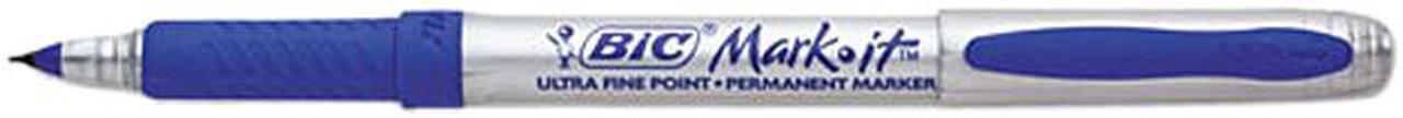 Main image of BIC GPMU11-BE Mark-It Permanent Markers, Ultra-Fine Point, Deep Sea Blue, Dozen