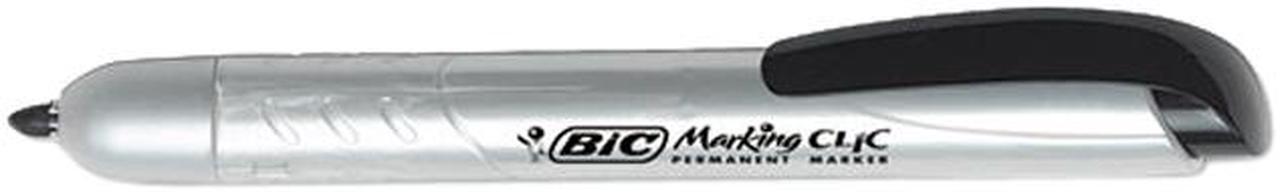 Main image of BIC PMR11-BK Mark-it Retractable Permanent Marker, Black, Dozen