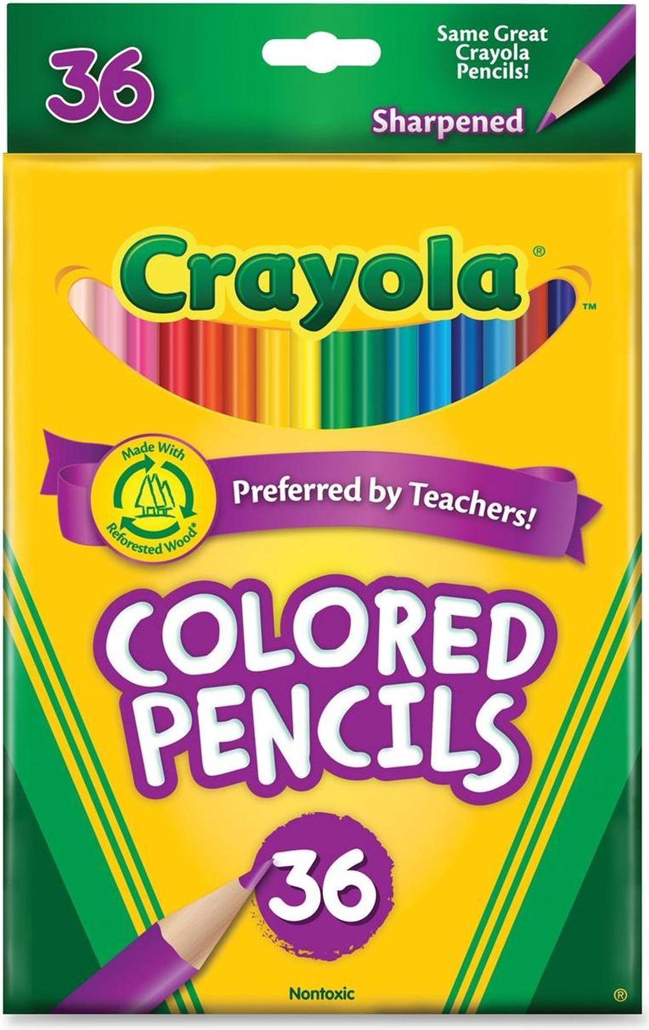 Main image of Crayola 68-4036 Long Barrel Colored Woodcase Pencils, 3.3 mm, 36 Assorted Colors/Set