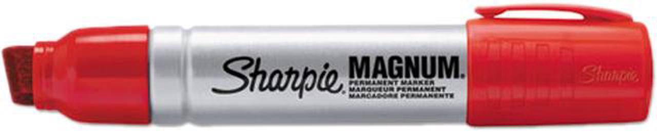Main image of Sharpie 44002 Magnum Oversized Permanent Marker, Chisel Tip, Red