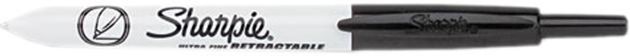 Sharpie 1735790 Retractable Ultra Fine Tip Permanent Marker, Black