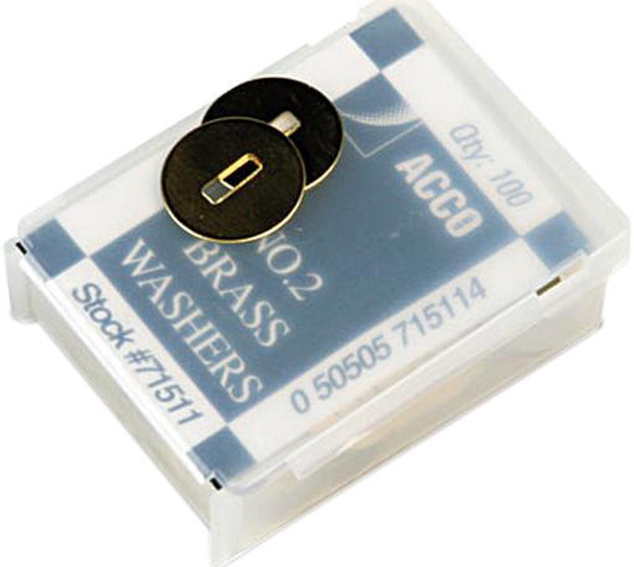 Main image of Acco 71511 Washers for Prong Paper File Fasteners, 1-1/4 Inch Diameter, 100/Box