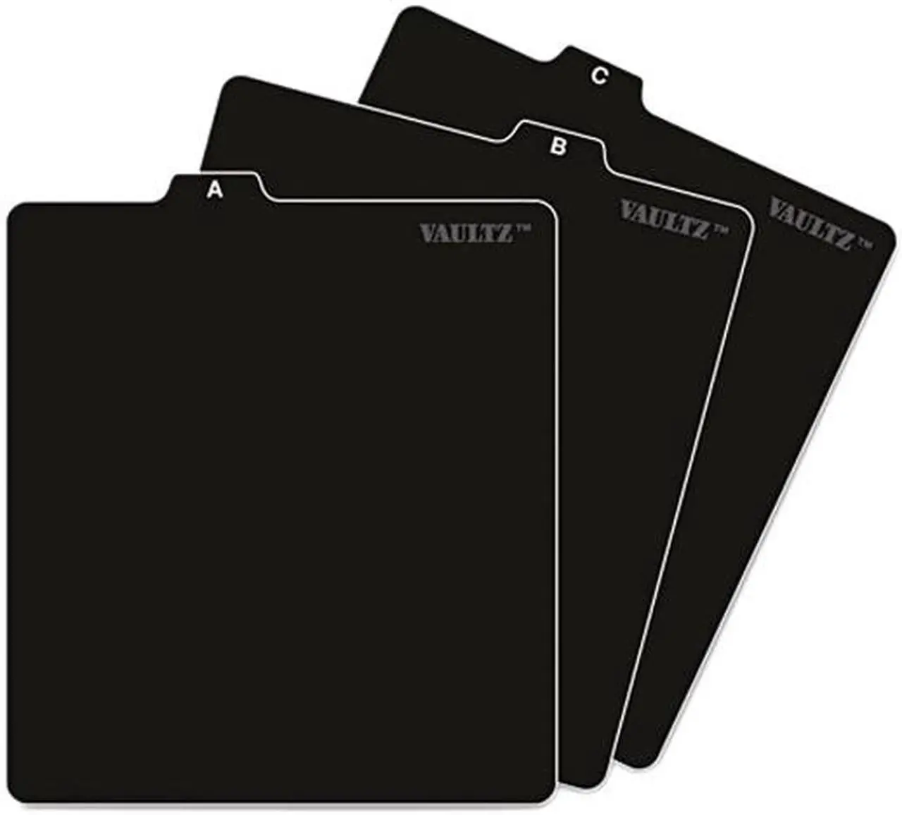 Main image of Vaultz VZ01176 A-Z CD File Guides, 5 x 5 3/4, Black