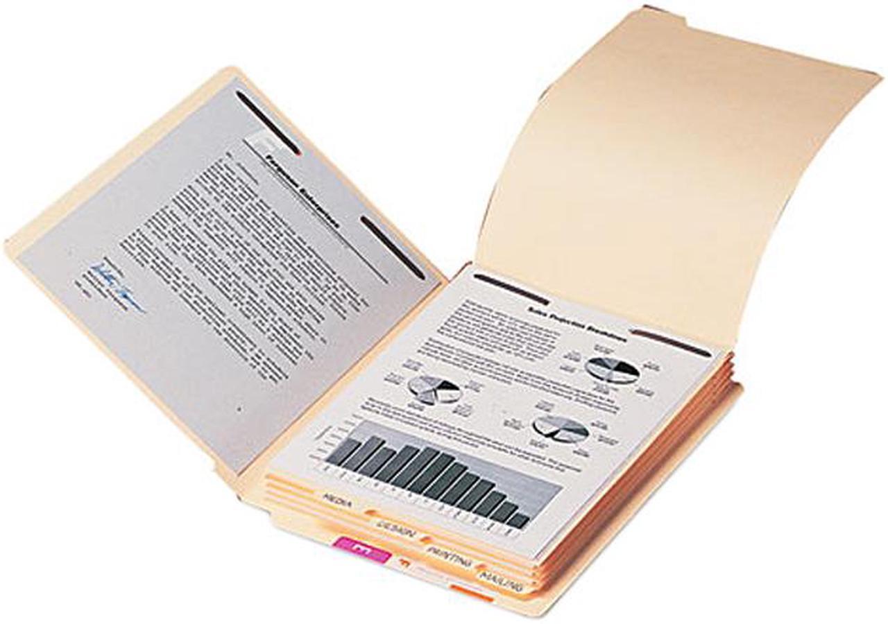 Main image of Smead 35600 Stackable End Tab Folder Dividers with Fastener, Letter, 1/2" Cap, 10 Sets/Pack