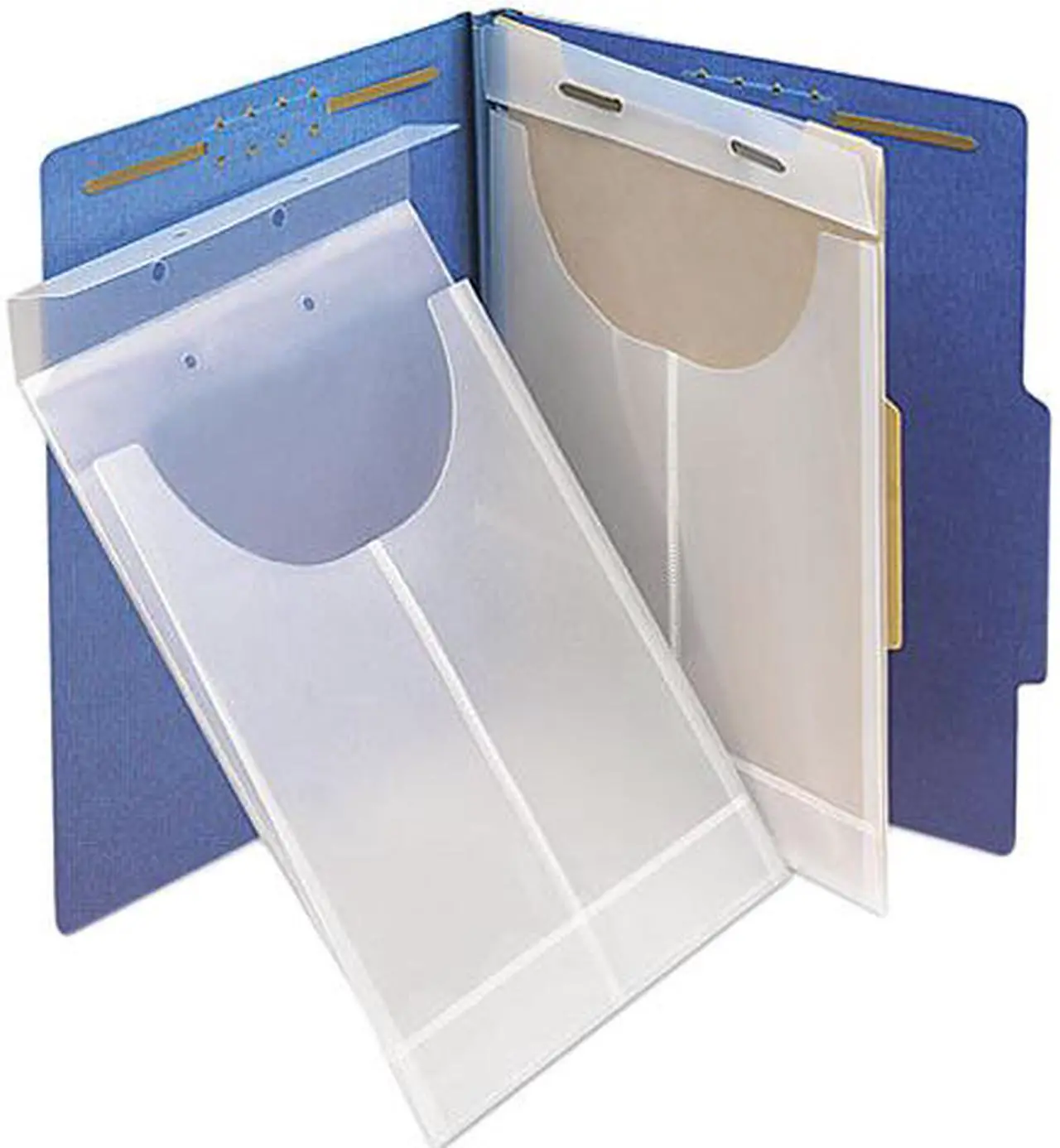 Main image of Smead 68191 Two-Hole Letter/Legal Expanding Pockets, Legal/Letter, Poly, Clear, 24/Box