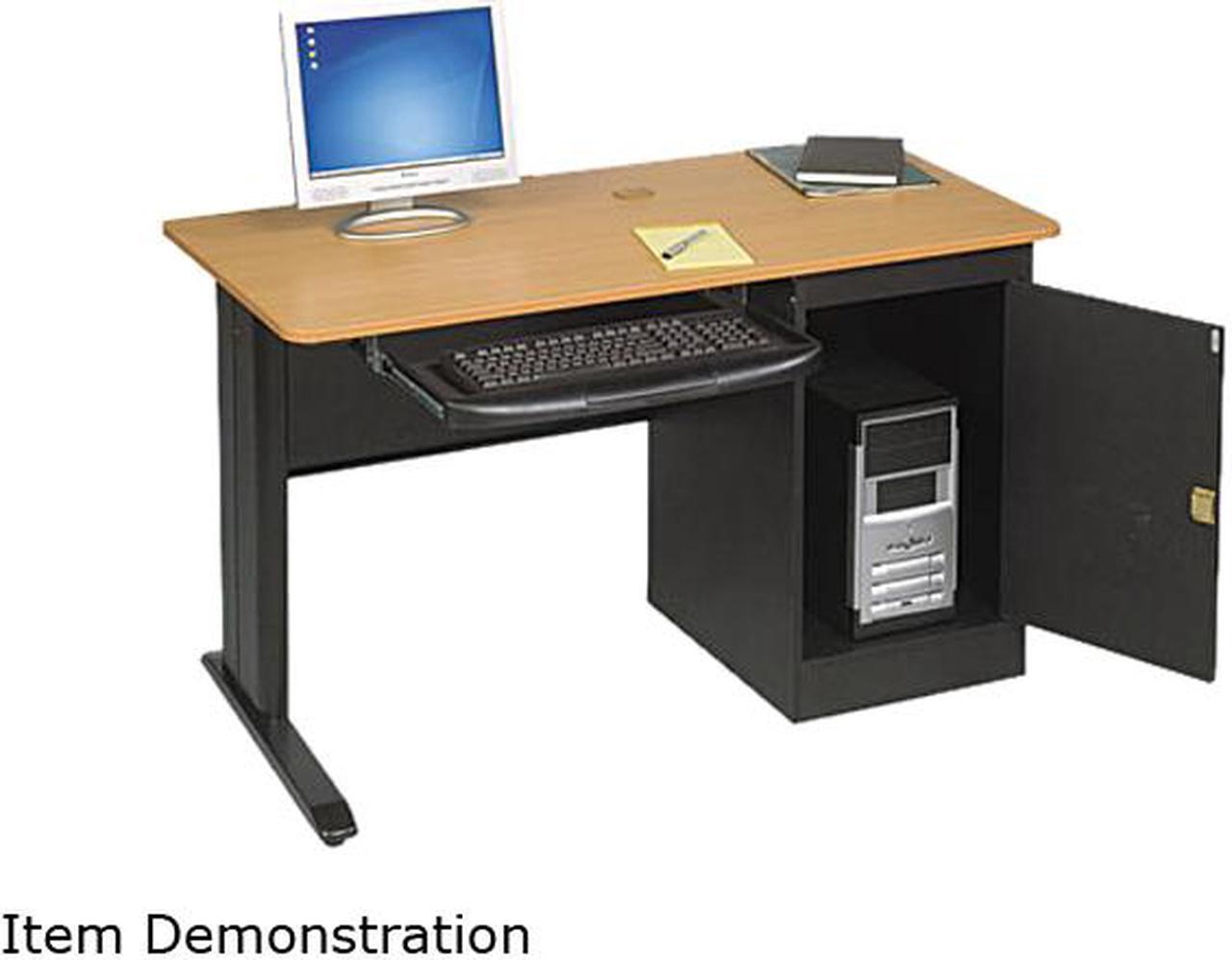 Main image of BALT 89843 LX48 Computer Security Workstation, 48w x 24d x 28-3/4h, Teak/Black