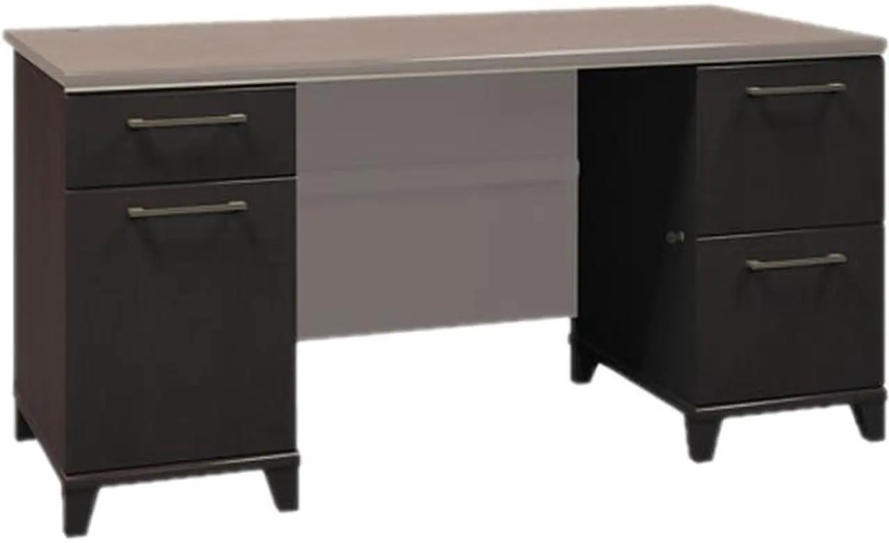 Main image of Bush 2960MCA103 Enterprise Collection 60W Double Pedestal Desk, Mocha Cherry (Box 1 of 2) (Pedestals Only)