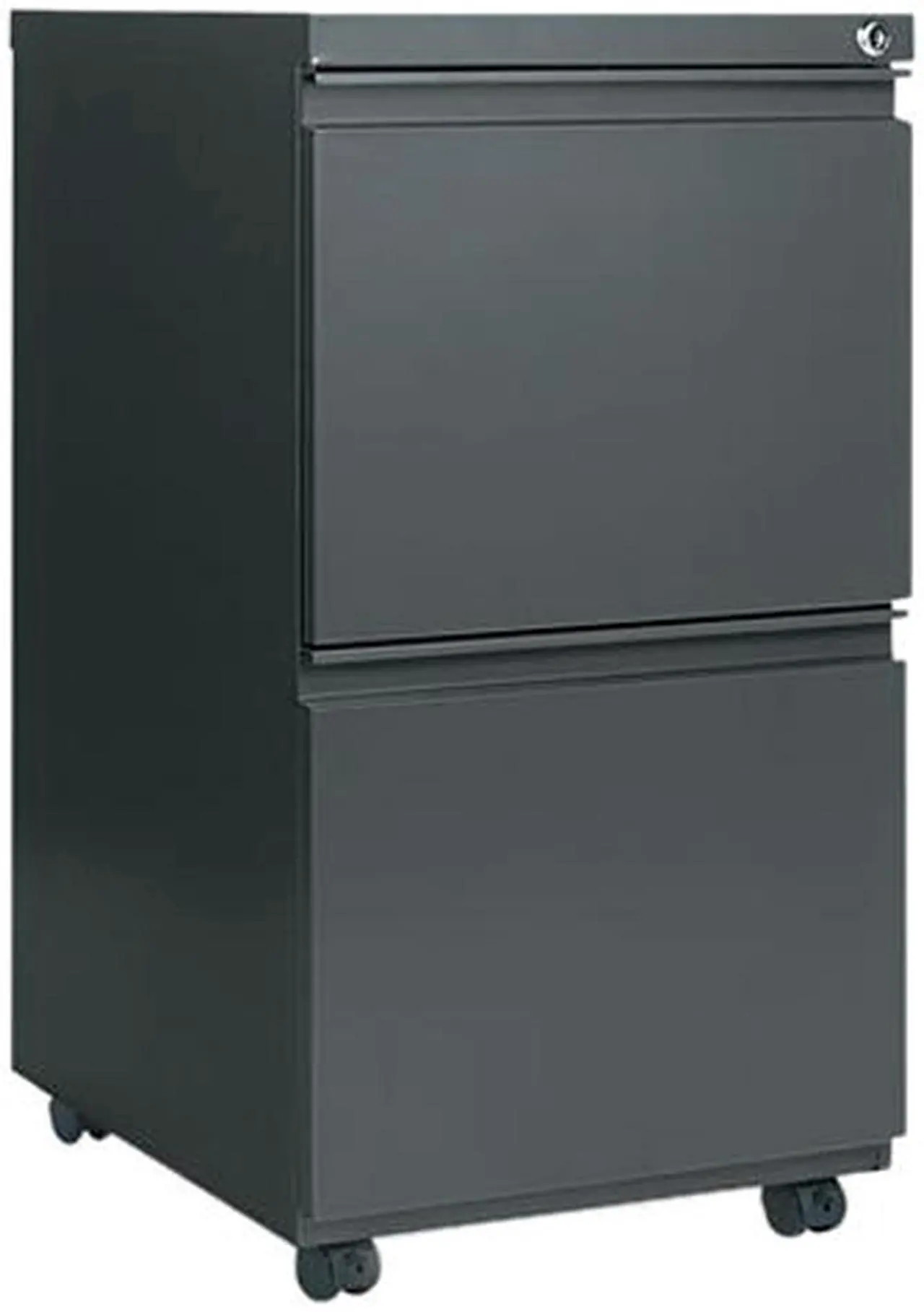 Main image of Alera PB54-2819CH (ALEPB542819CH) Two-Drawer Mobile Pedestal File W/ Full-Length Pull, 15-7/8w x 19-1/4d, Charcoal