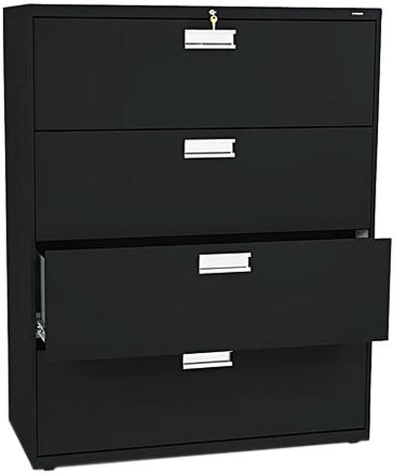 Main image of HON 694LP 600 Series Four-Drawer Lateral File, 42.00" Width x 18.00" Depth, Black
