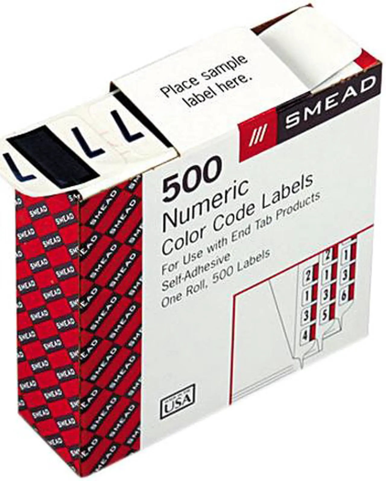 Main image of Smead 67377 Single Digit End Tab Labels, Number 7, Purple-on-White, 500/Roll