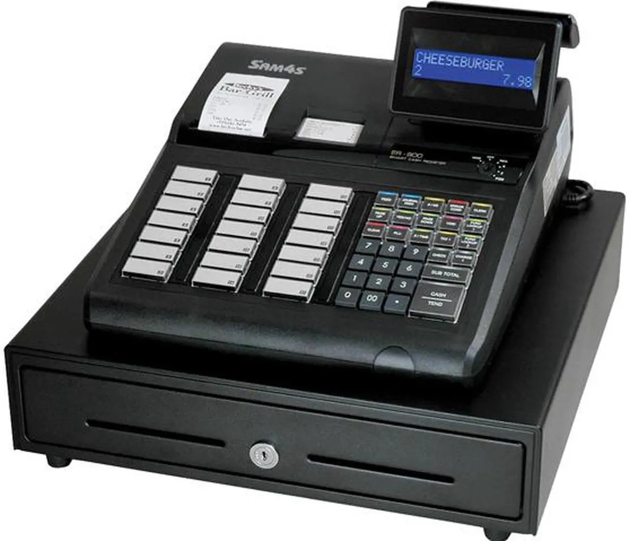 Main image of Sam4s ER-945 Multi-Use Electronic Cash Register, Raised-Key Keyboard, Receipt and Journal Printers, for Retail Merchants