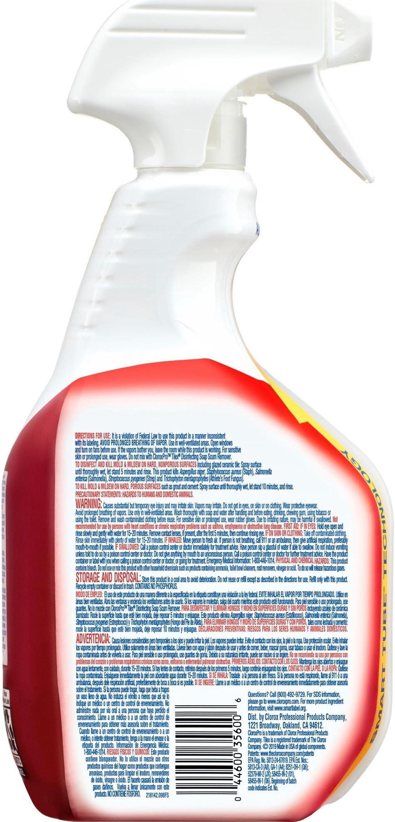 Alt view image 2 of 3 - Tilex Disinfects Instant Mildew Remover, 32 oz Smart Tube Spray, 9/Carton CLO35600CT