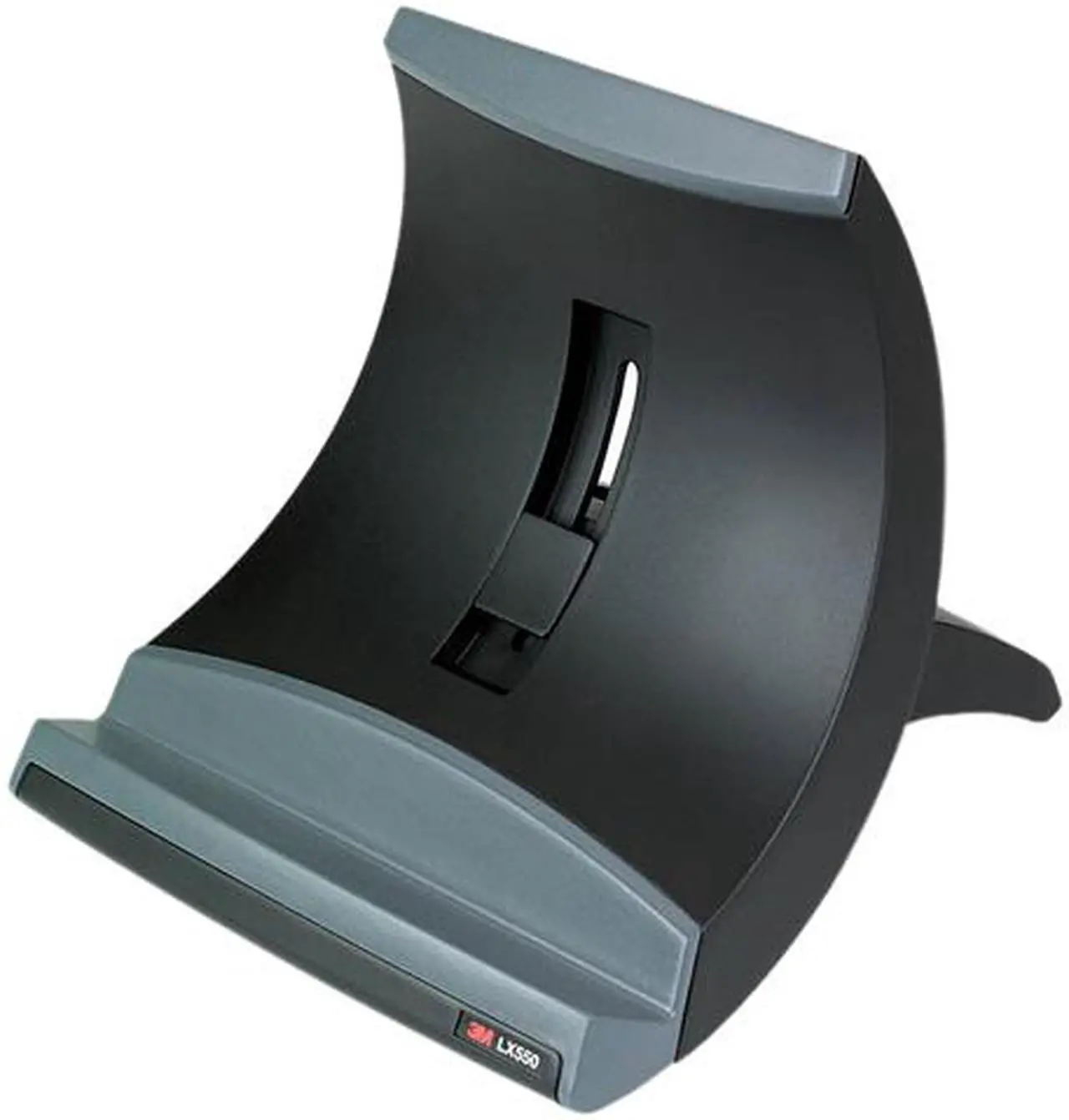 Main image of 3M MMMLX550 Vertical Notebook Computer Riser, Cable Management, 9 x 12 x 6 1/2 - 9 1/2, Black