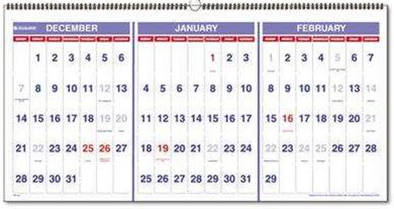 At a glance pm14 28 three month reference wall calendar newegg