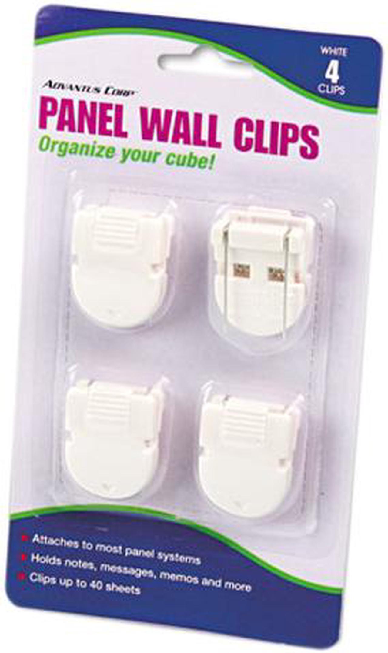 Main image of Advantus 75300 Panel Wall Clips for Fabric Panels, Standard Size, White, 4/Pack