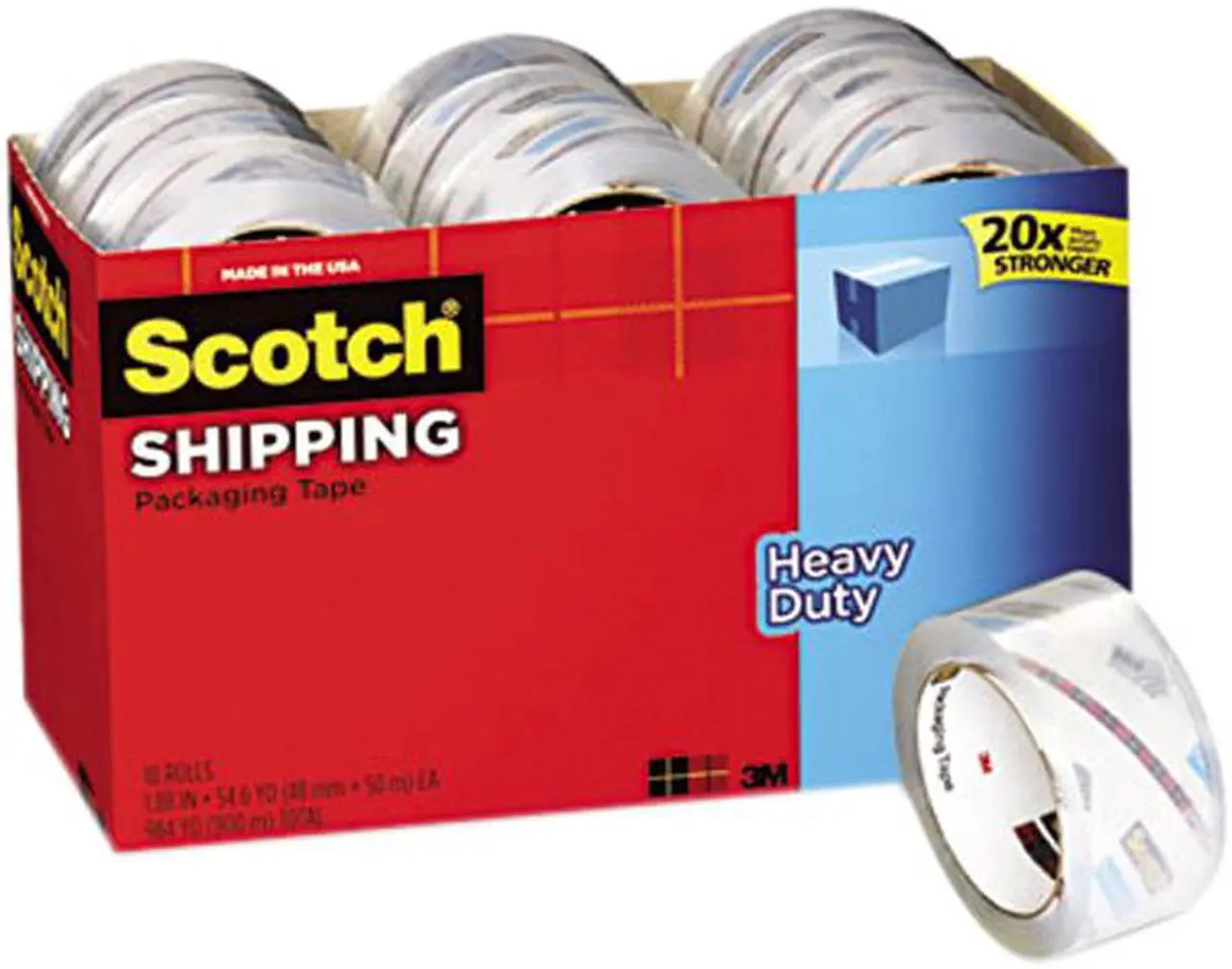 Main image of Scotch 3850-18CP 3850 Heavy Duty Packaging Tape Cabinet Pack, 1.88" x 54.6 yds, 18 Rolls