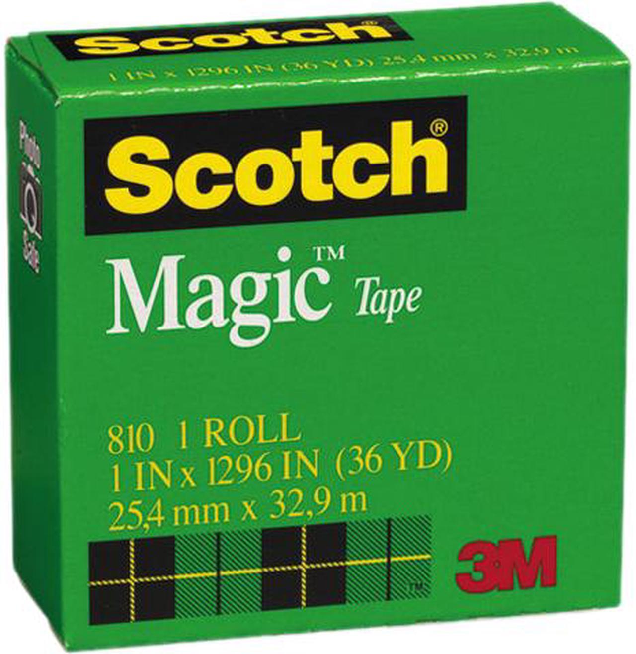 Scotch 810-1-1296 Magic Office Tape, 1" x 1296", 1" Core, Clear