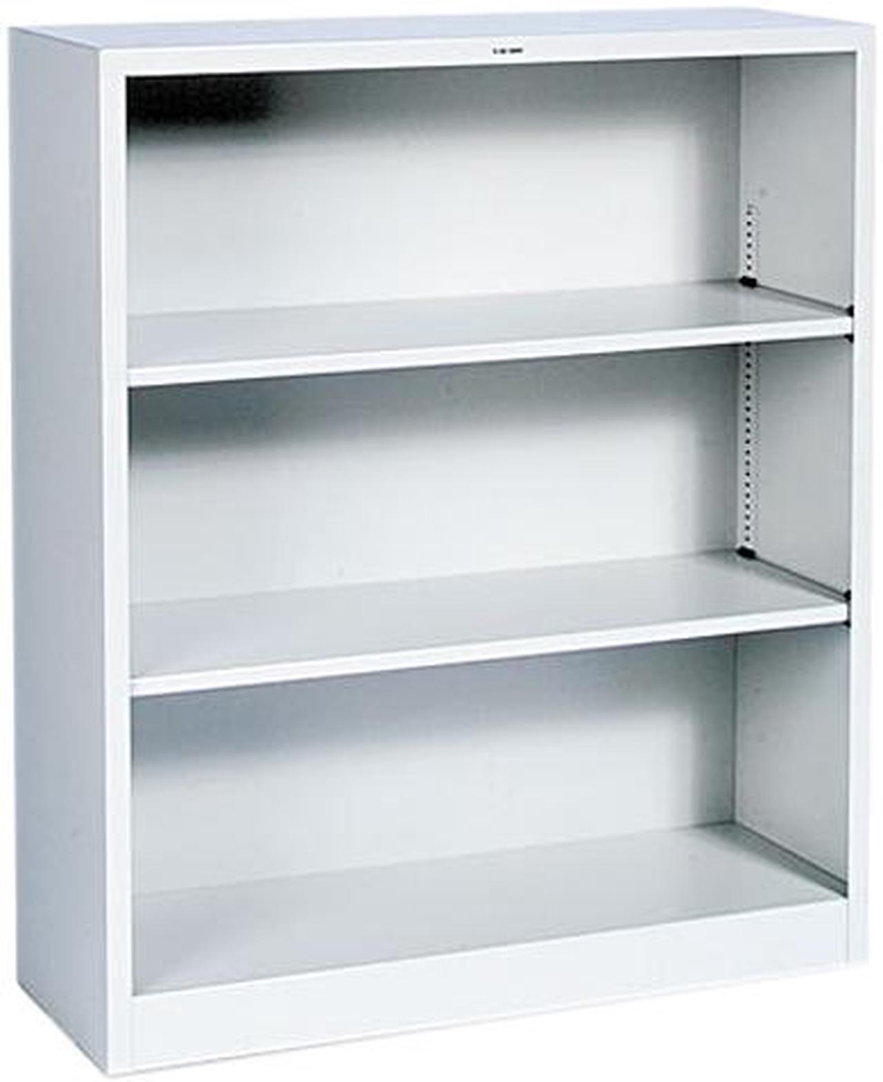 Main image of HON S42ABCQ Metal Bookcase, 3 Shelves, 34-1/2w x 12-5/8d x 41h, Light Gray