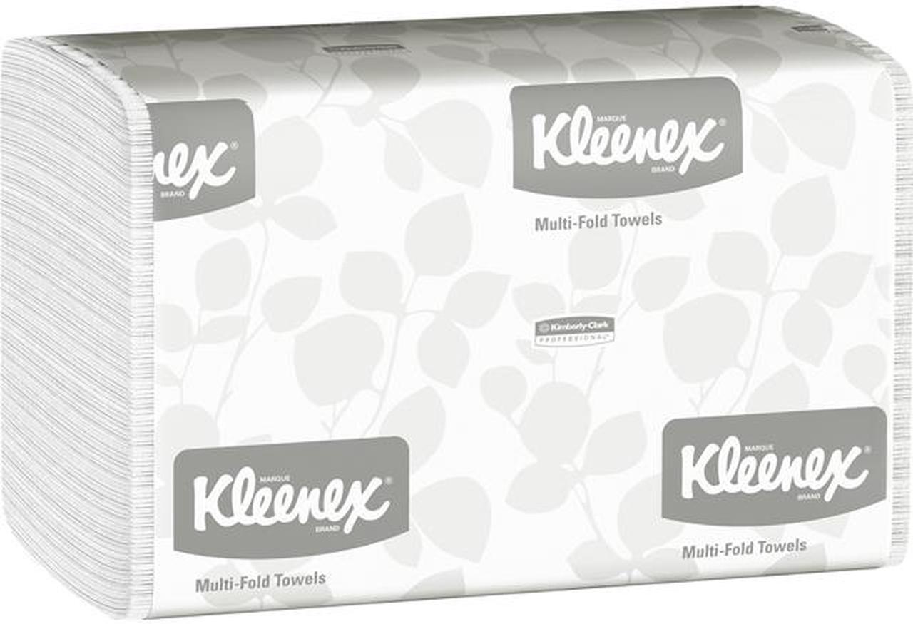 Main image of Kleenex Multifold Paper Towels (01890), White, 16 Packs / Case, 150 Tri Fold Paper Towels / Pack, 2,400 Towels / Case