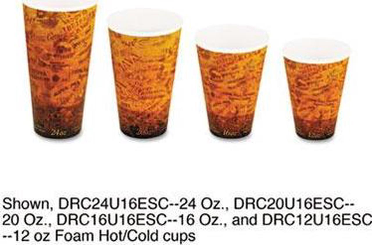 Main image of Dawn 20U16ESC Foam Hot/Cold Cups, 20 oz., Brown/Black, 500/Carton
