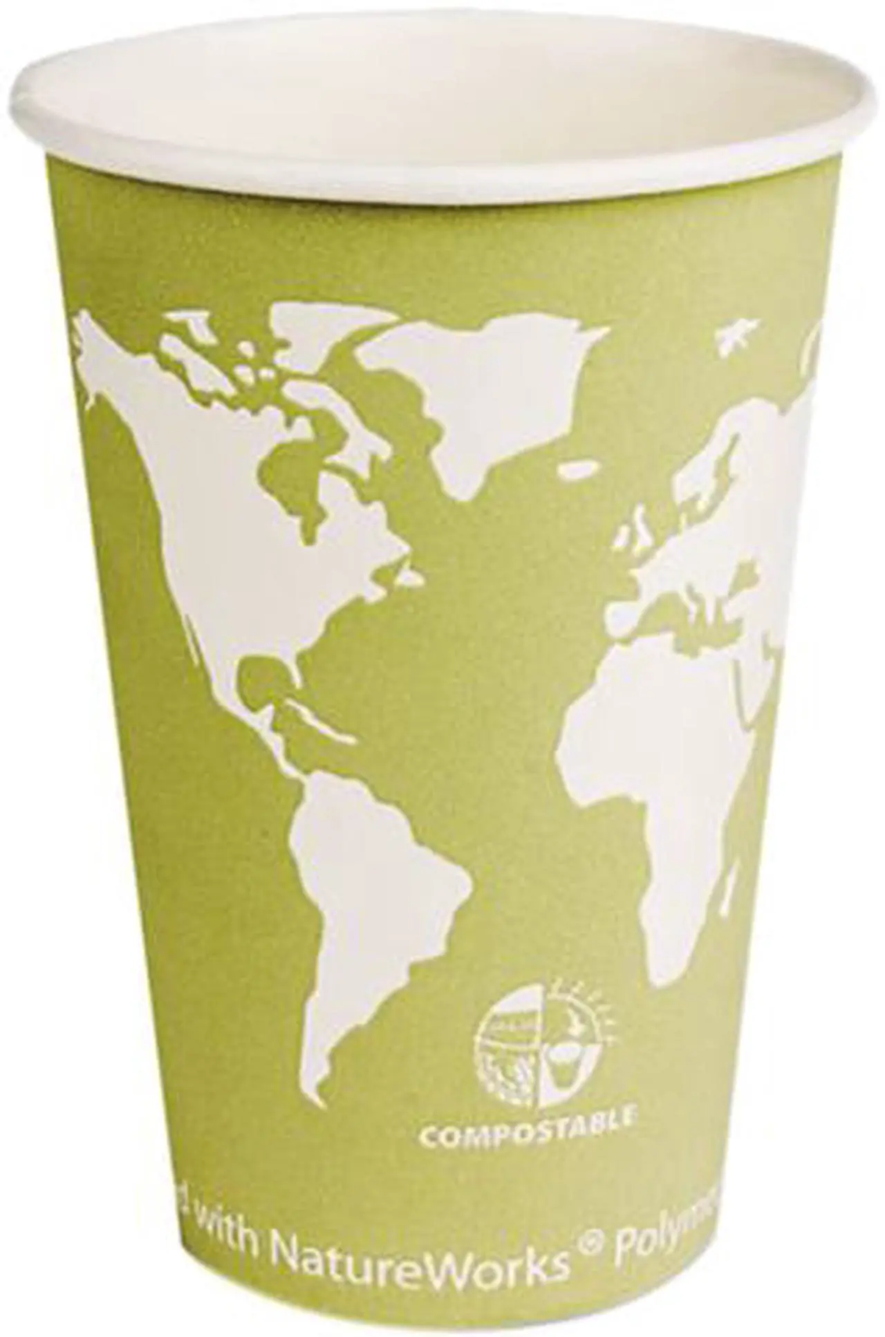 Main image of Eco-Products EPBHC16WA World Art Renewable Resource Compostable Hot Cups, 16 oz, Seafoam Green,1000/Ctn