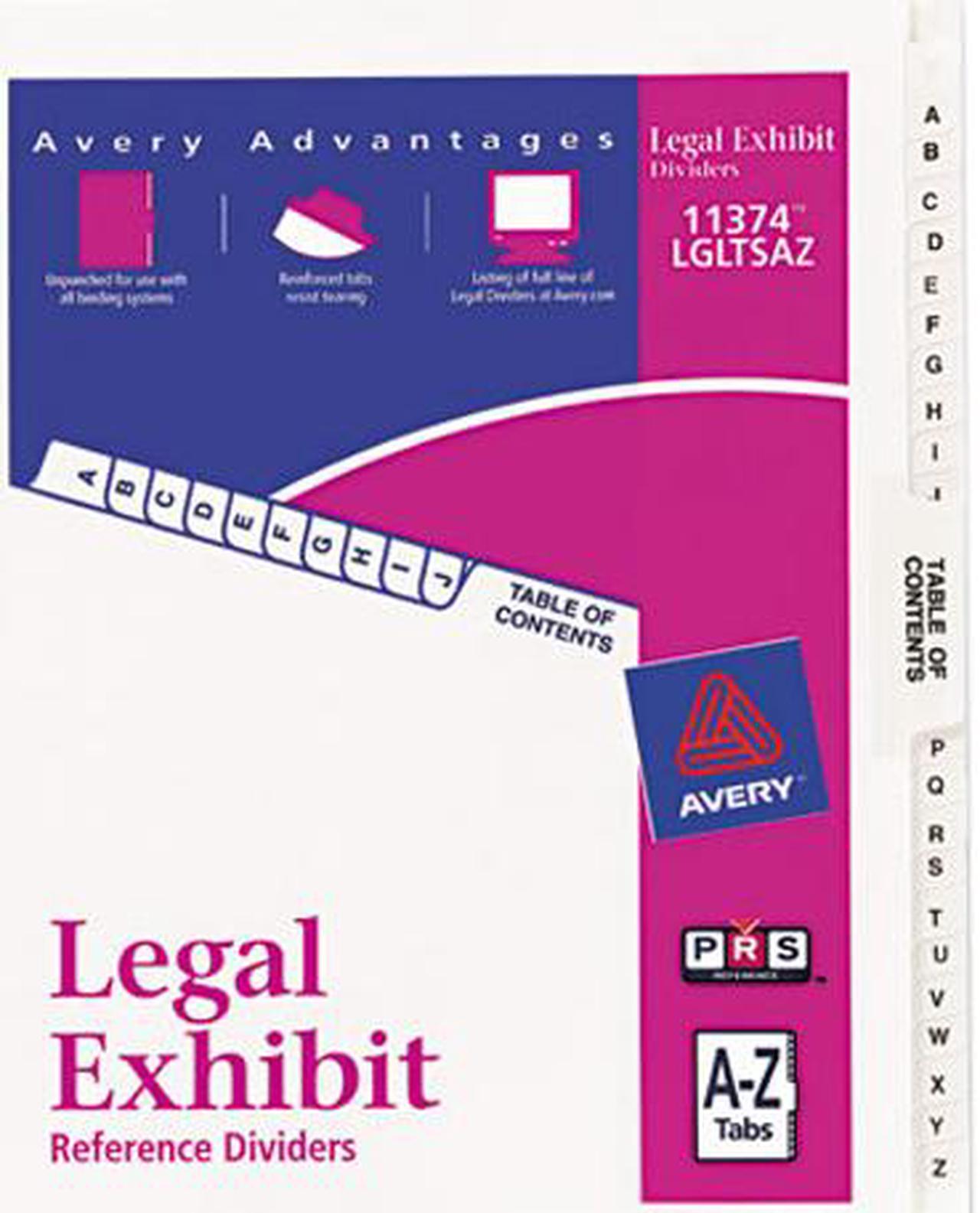 Main image of Avery 11374 Premium Collated Legal Dividers Avery Style, Letter Size, A-Z & Table of Contents Tab Set (11374)