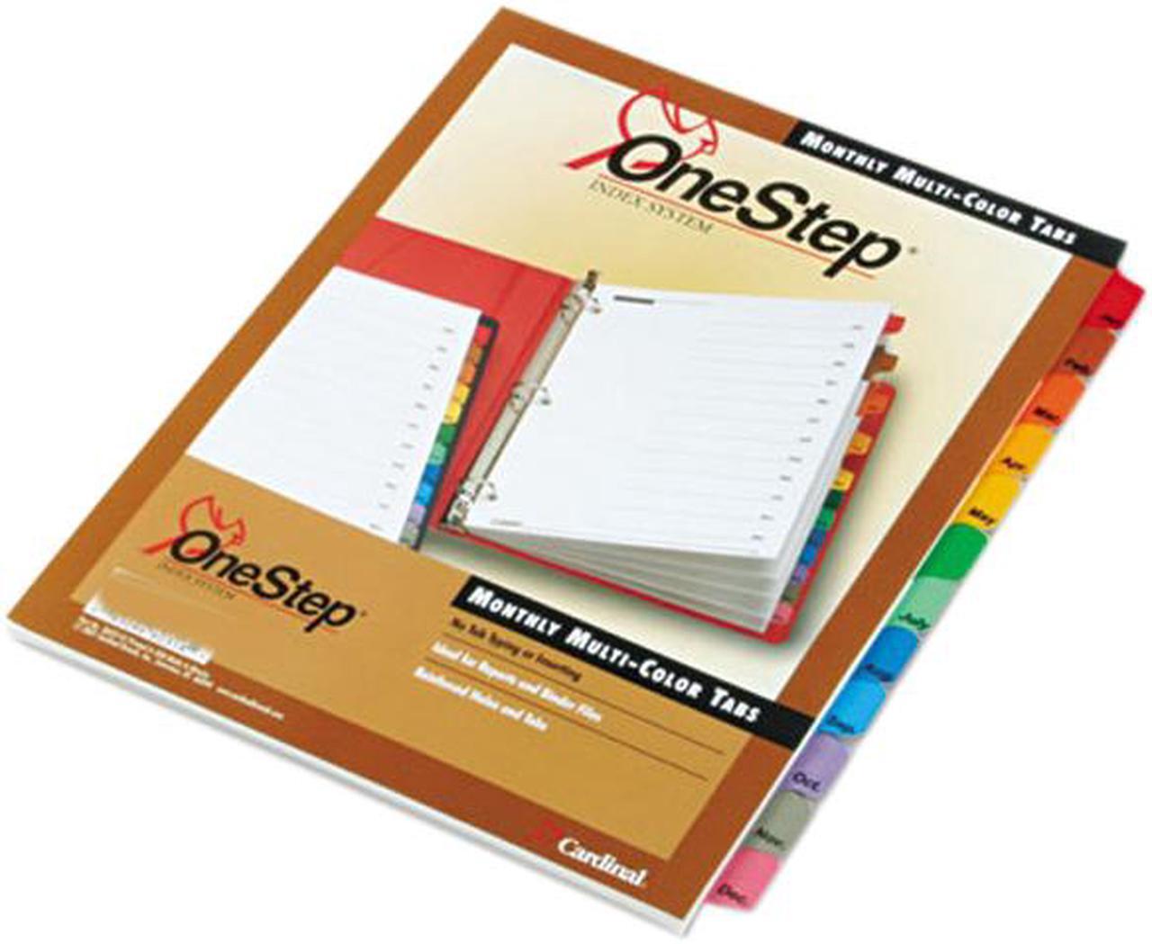 Main image of Cardinal 60318 Traditional OneStep Index System, 12 Tab, Jan-Dec, Letter, Assorted, 12/Set