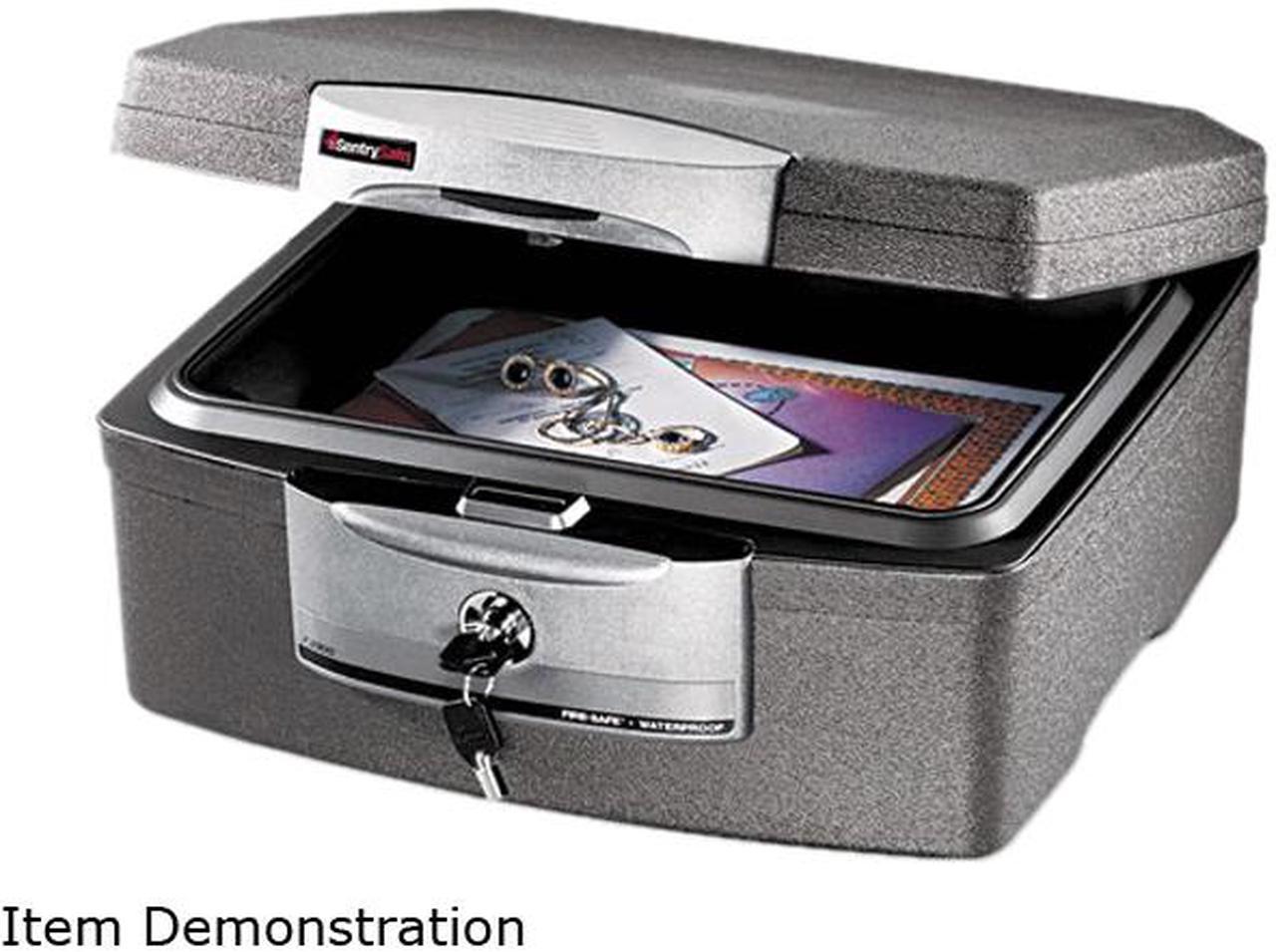 Main image of Sentry Safe F2300 Waterproof Security Chest, .36 ft, 15-1/4w x 14-7/8d x 7-1/2h, Charcoal Gray