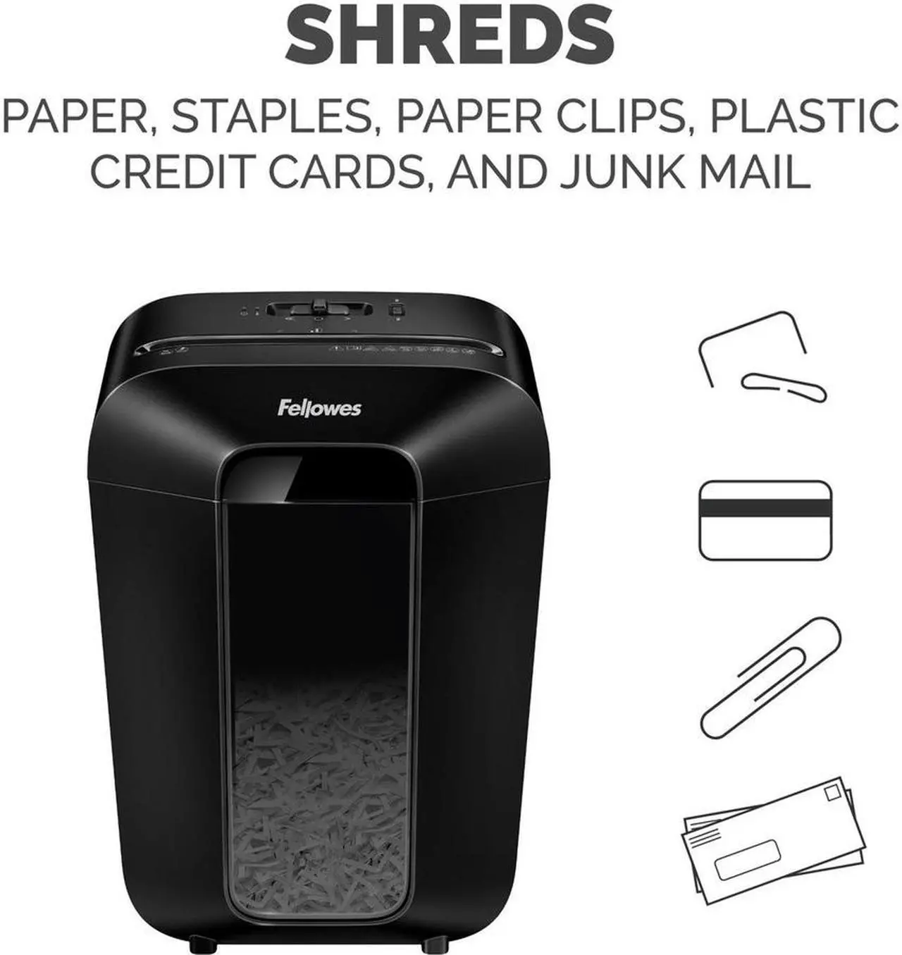 Alt view image 5 of 7 - Fellowes Powershred LX 70 Cross Cut Shredder