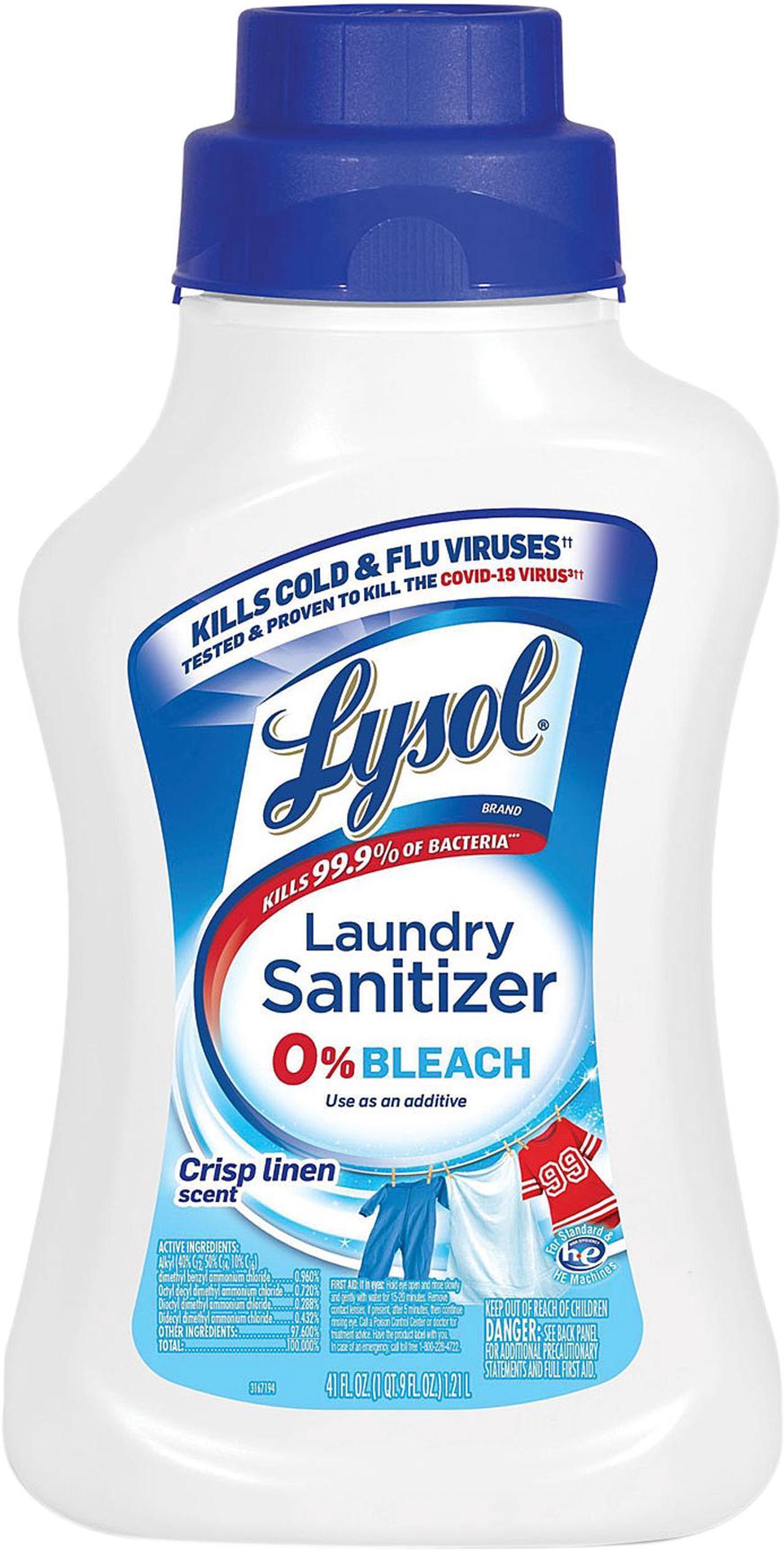 Main image of LYSOL 19200-95871 Laundry Sanitizer, Liquid, Crisp Linen, 41 oz., 6/Carton
