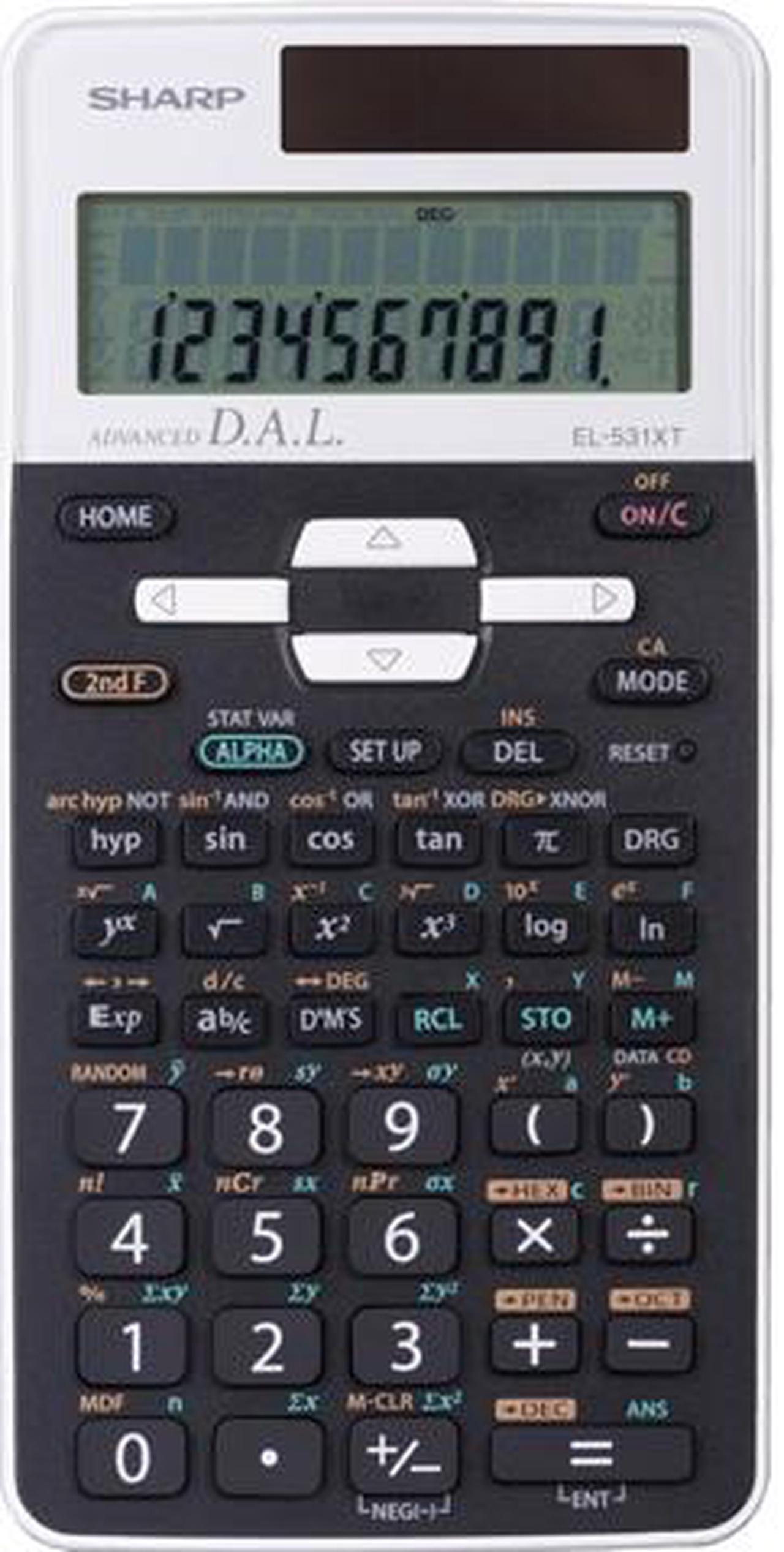 Sharp EL531XTBWH Large 12 Digit Scientific Calculator w/ 273 Functions (Minimum Purchase Quantity 5 units)