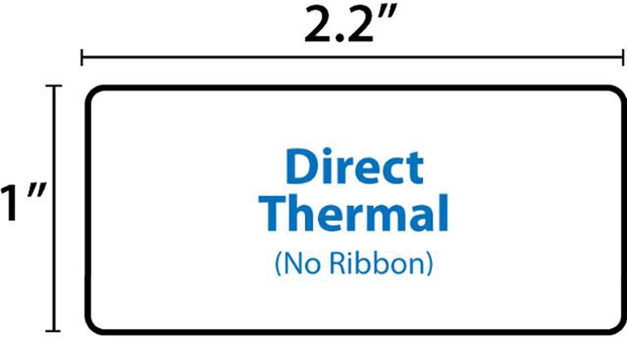 EPSON, CONSUMABLES, BLACK AT1L-22010 PAPER LABEL, DIRECT THERMAL, 2.2" X 1", TM-L90 COMPATIBLE, 1000 LABELS PER ROLL