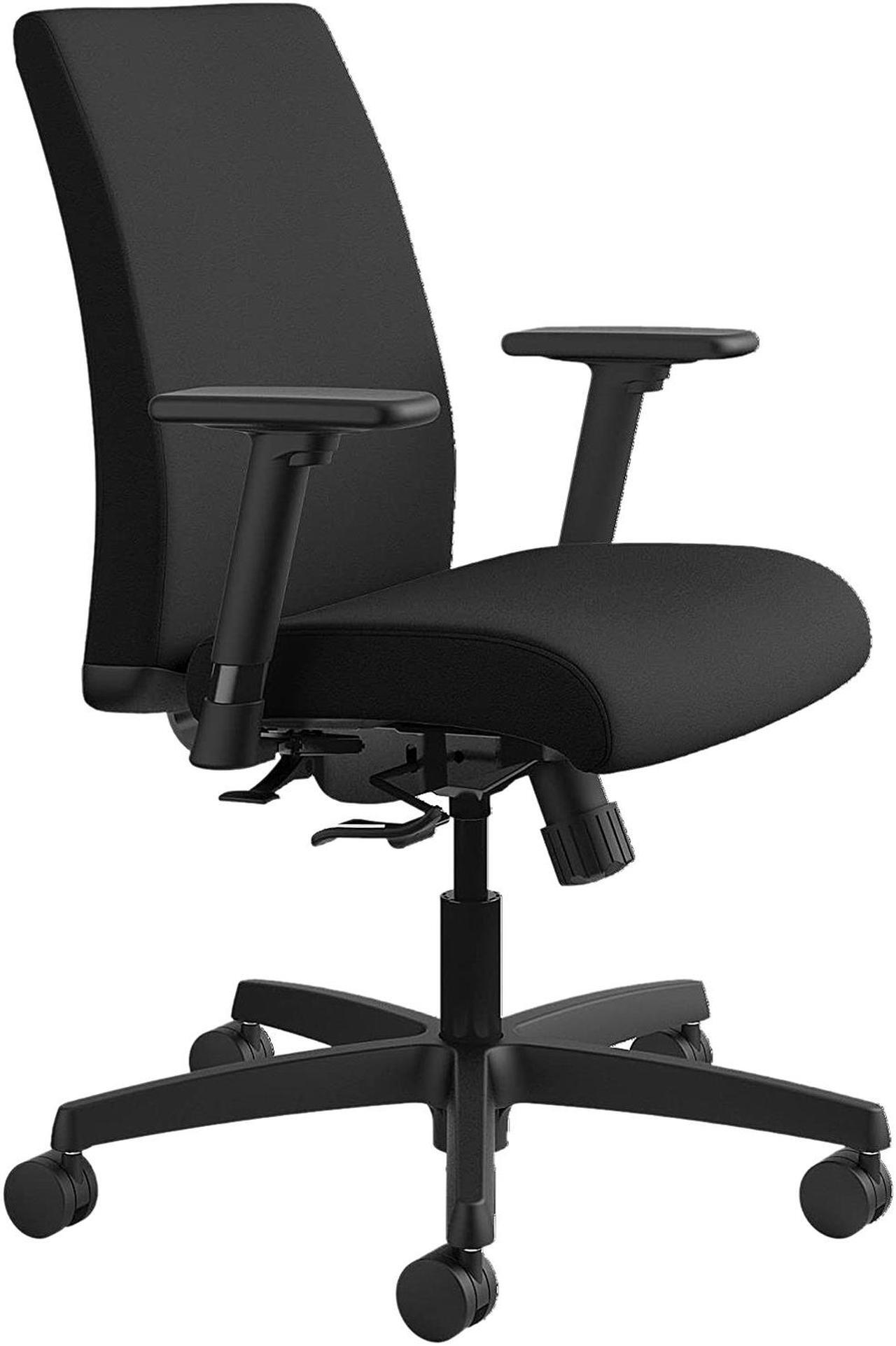 Alt view image 3 of 7 - HON HITL1.A.H.U.CU10.T.SB Ignition Series Fabric Low-Back Task Chair, Supports up to 300 lbs., Black Seat/Black Back, Black Base
