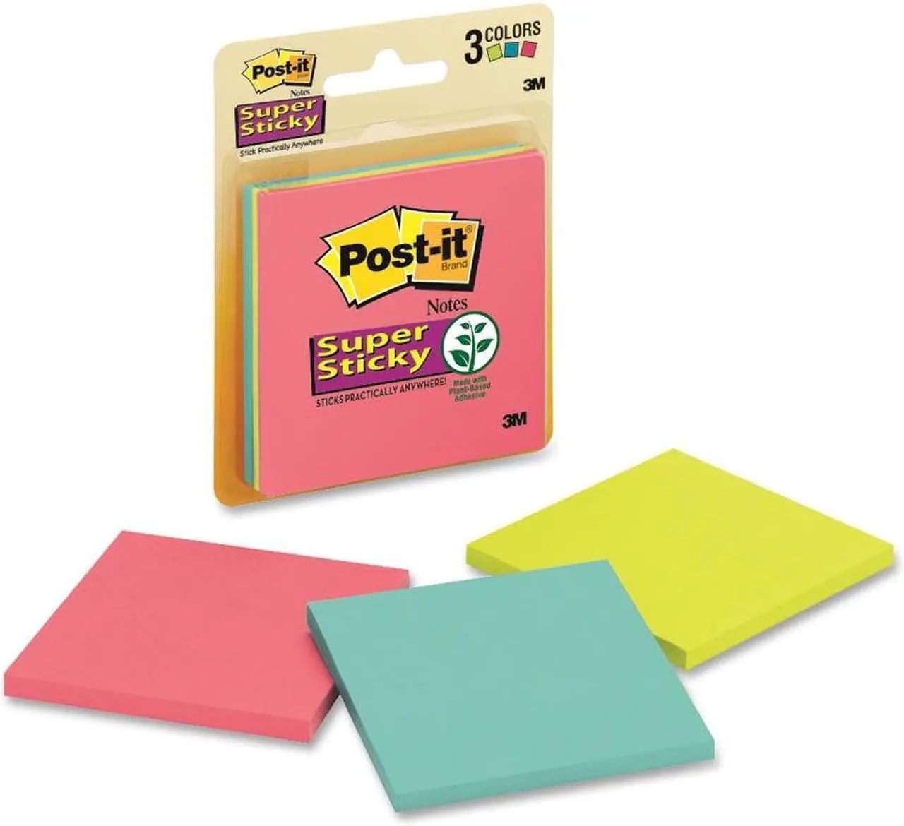Main image of Post-it 3321SSAU 3x3 Super Sticky Jewel Pop Coll. Notes