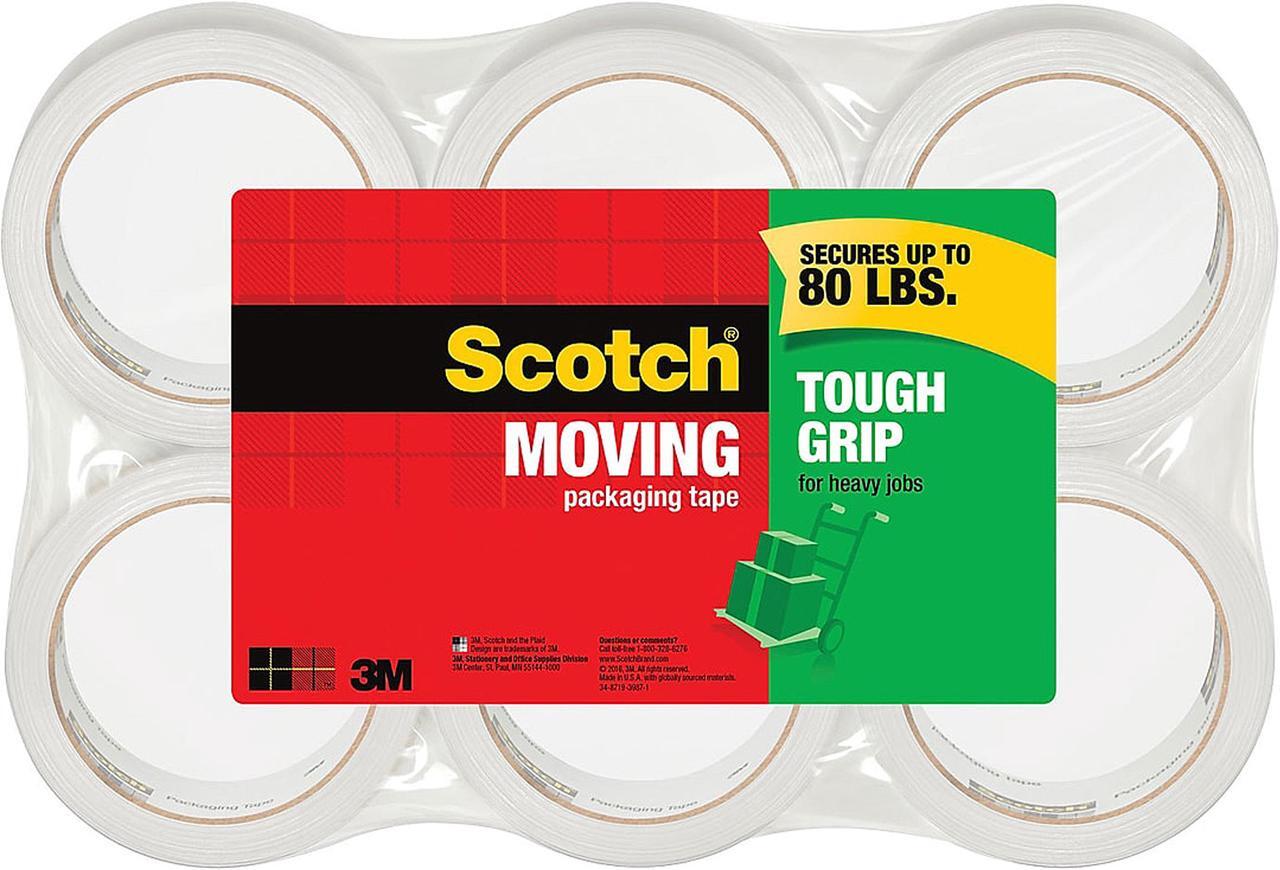 Main image of Scotch 3500-40-6 Tough Grip Moving Packaging Tape, 6 / Pack