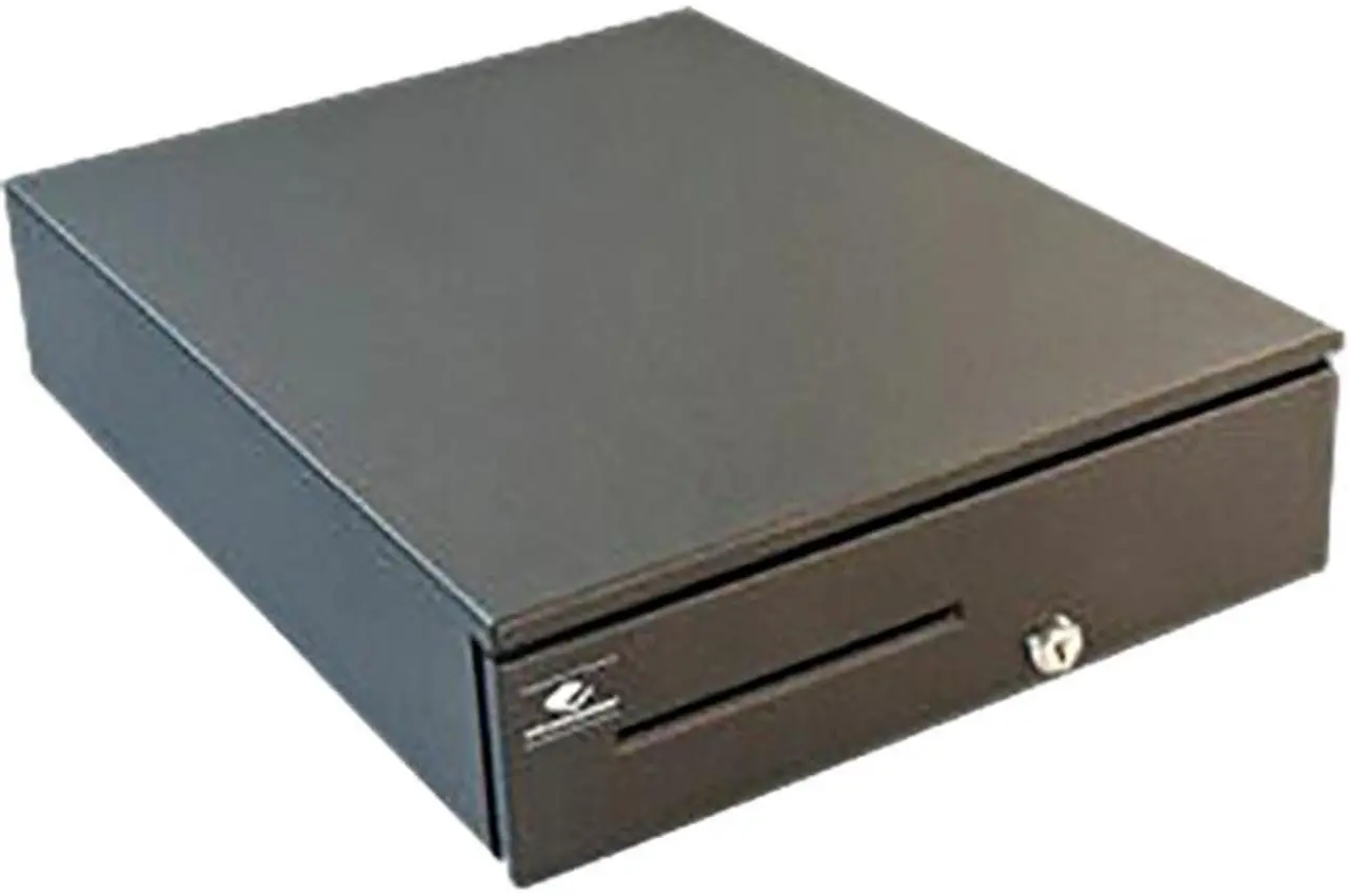 Main image of APG JB320-BL1317-K7 Series 4000 Cash Drawer (13 x 17 Inch, 4 Bill / 4 Coin Till, Painted Front, One Slot, Printer Driven, Keyed K7) Black