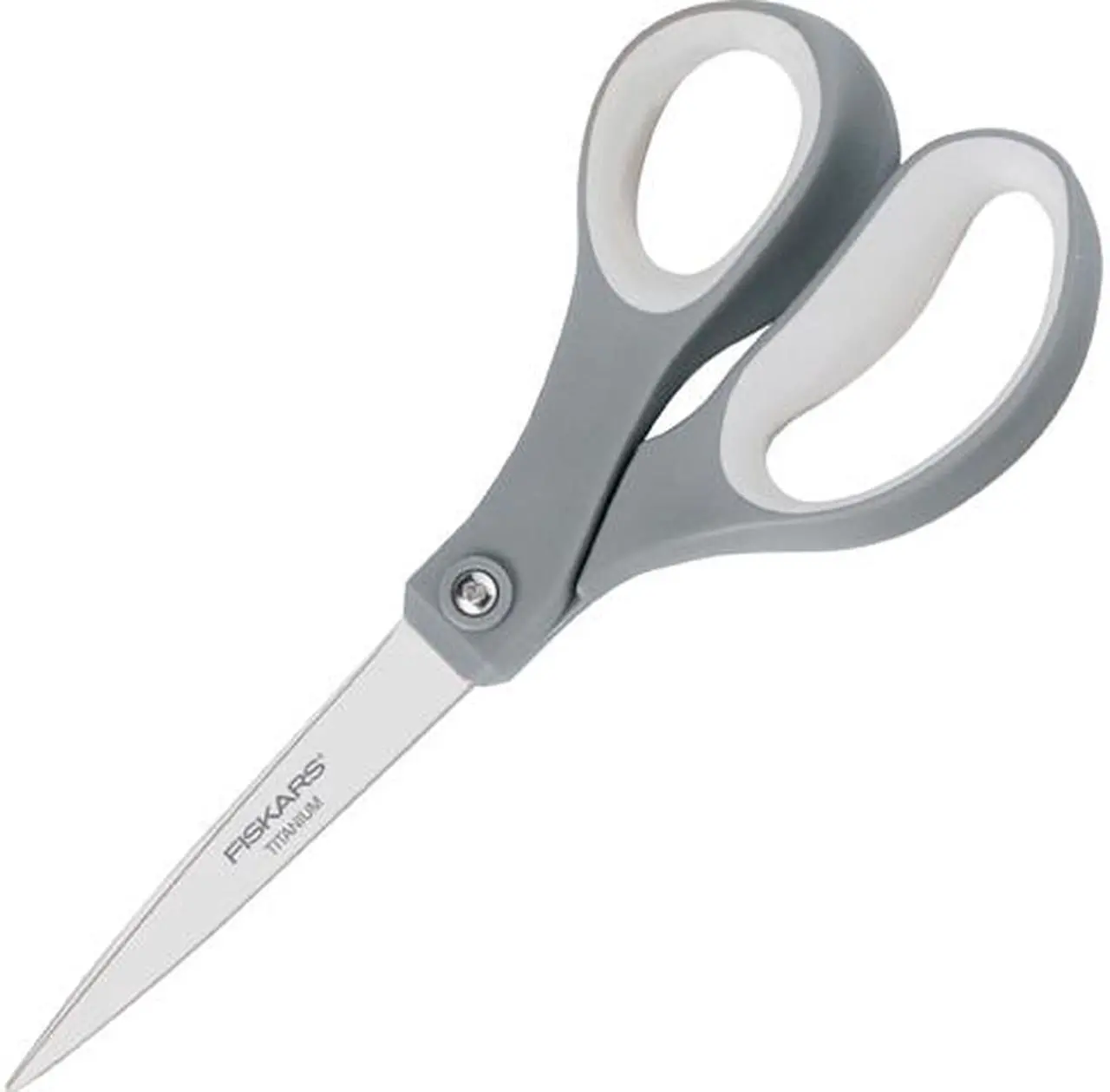 Main image of Fiskars 1540901002 Titanium Softgrip Scissors, Titanium - Gray - 2 / Pack