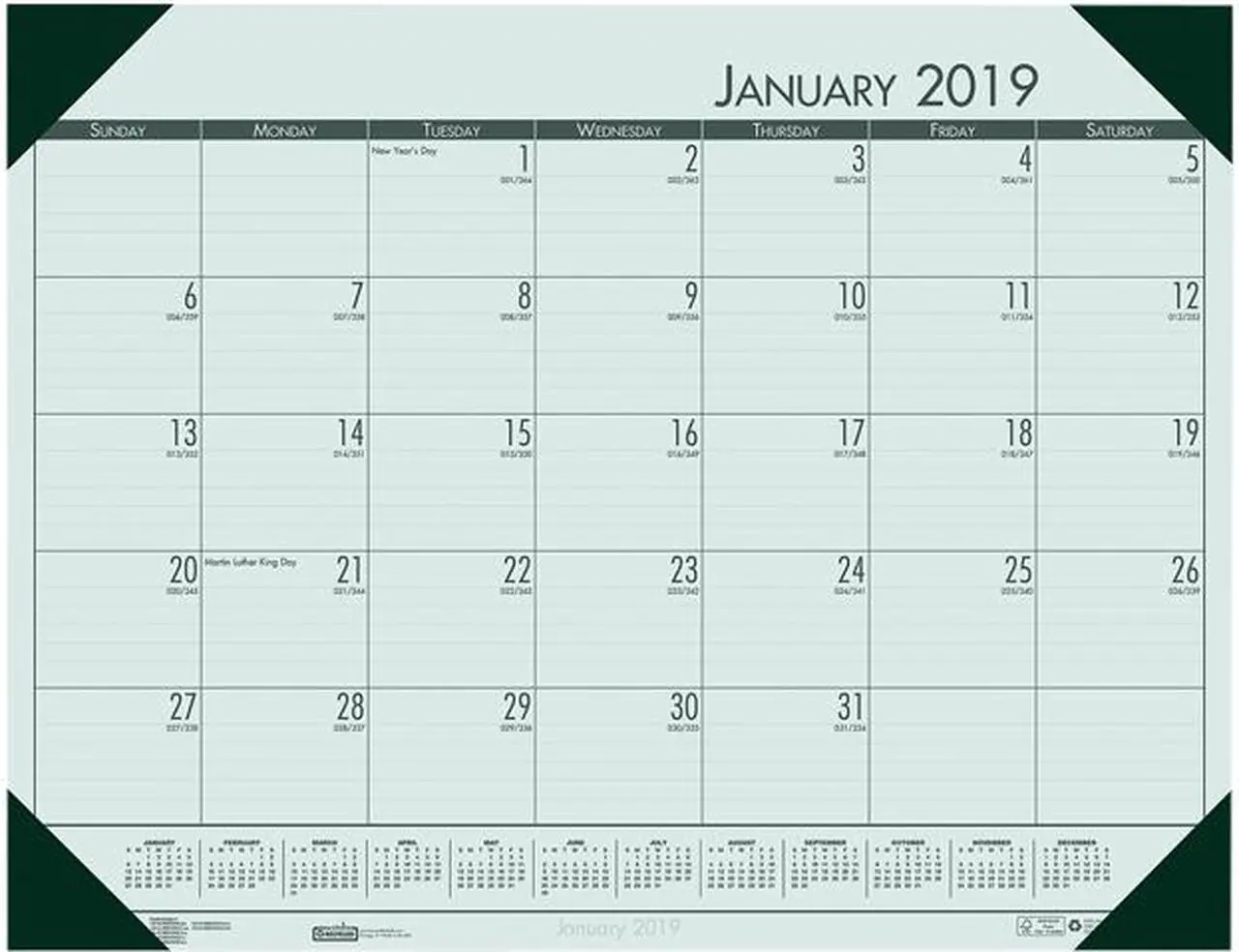 House Of Doolittle EcoTones Recycled Monthly Desk Pad - View #6