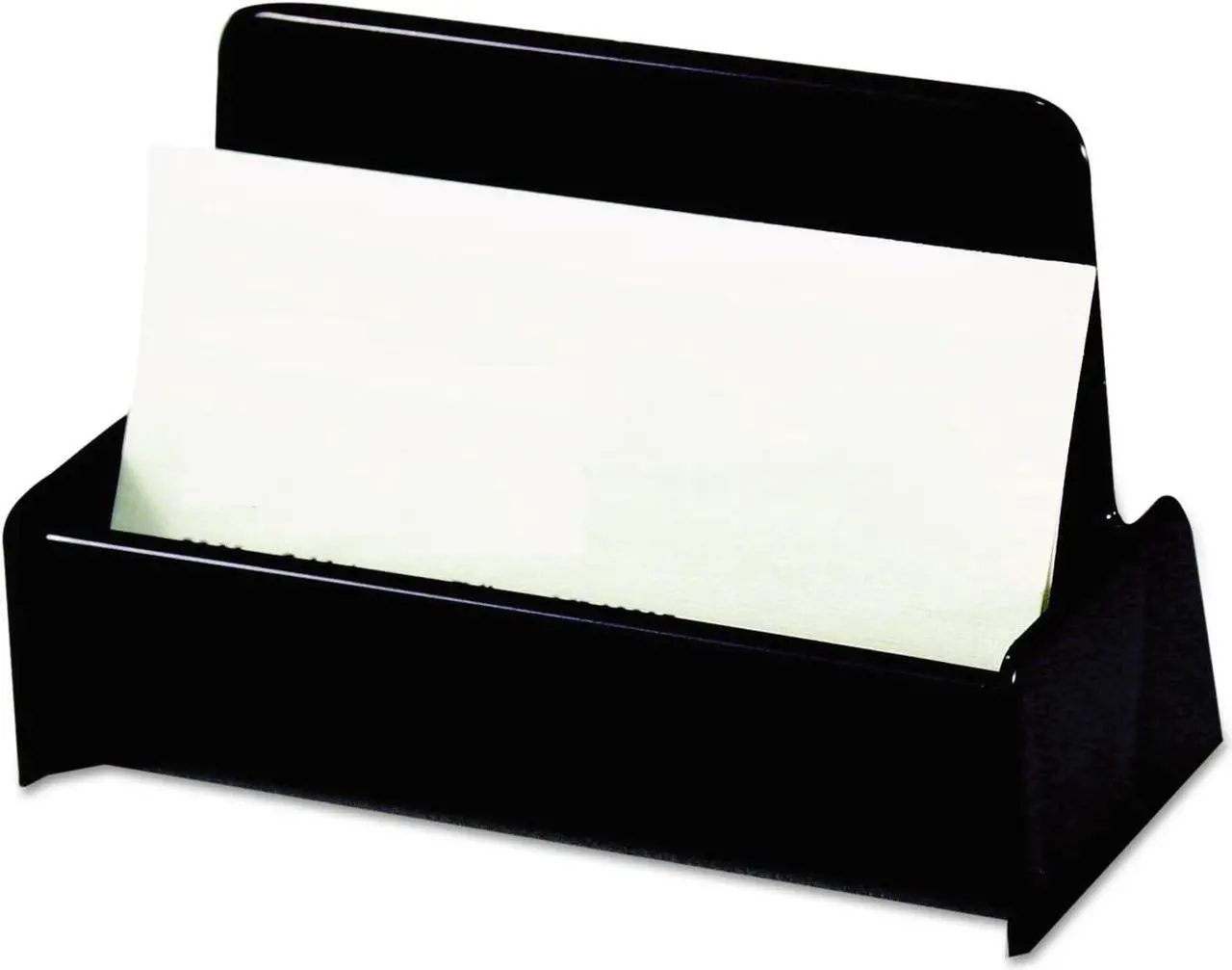 Main image of Universal UNV08109 Business Card Holder, Capacity 50 3 1/2 x 2 Cards, Black