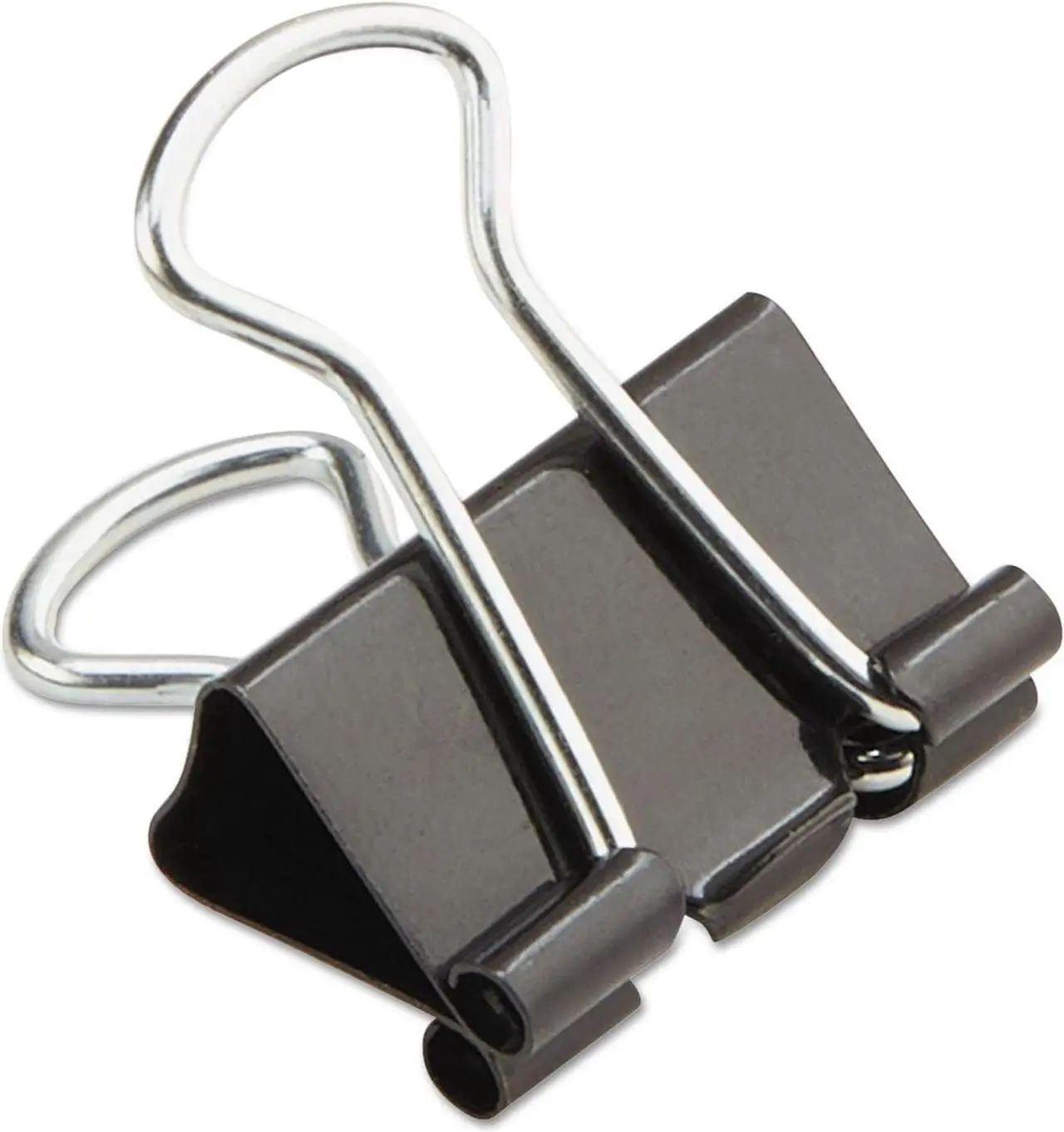 Main image of Universal UNV10199VP Binder Clips in Zip-Seal Bag, Mini, Black/Silver, 144/Pack