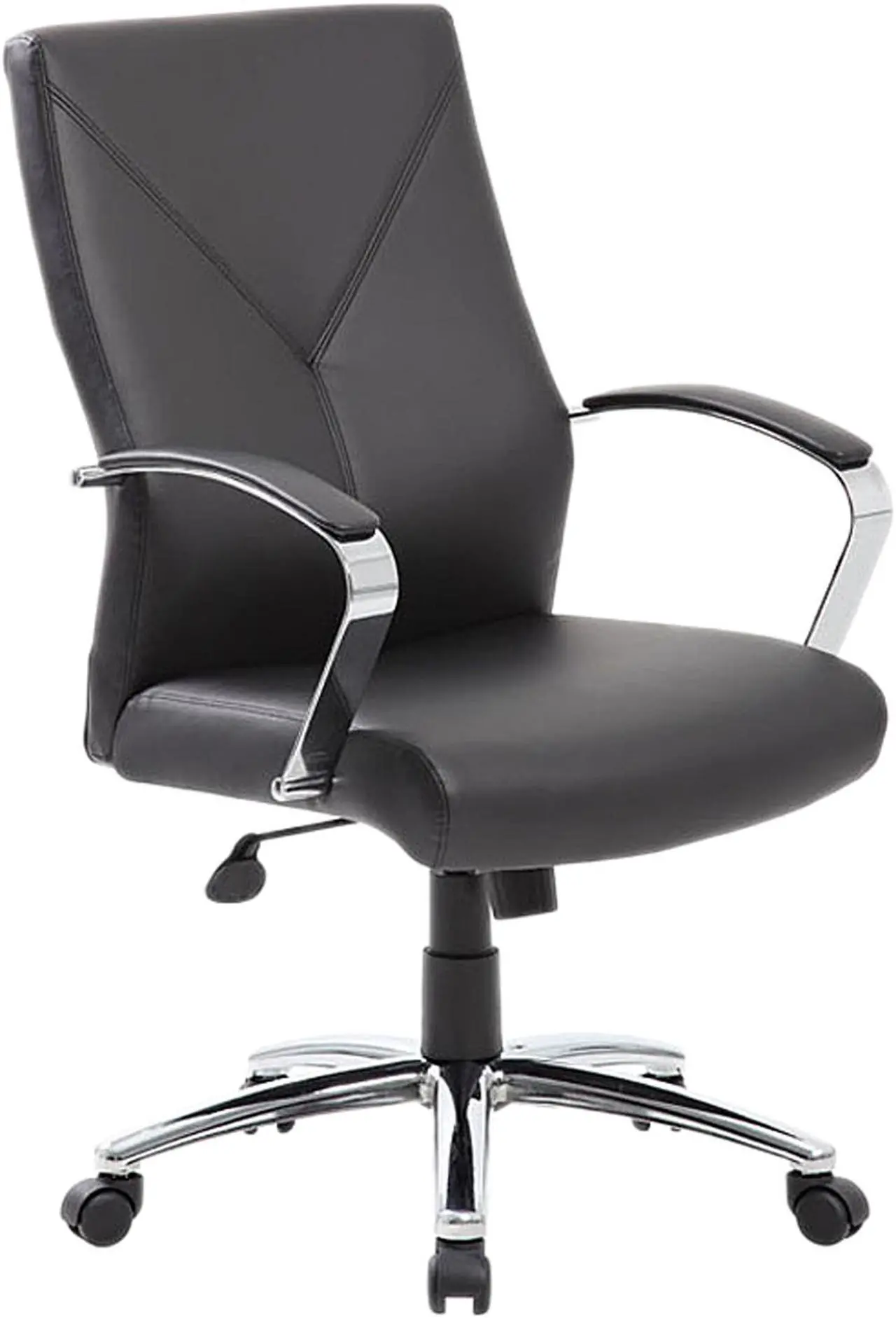 Alt view image 3 of 8 - Boss Office Supplies B10101-BK LeatherPlus Executive Chair