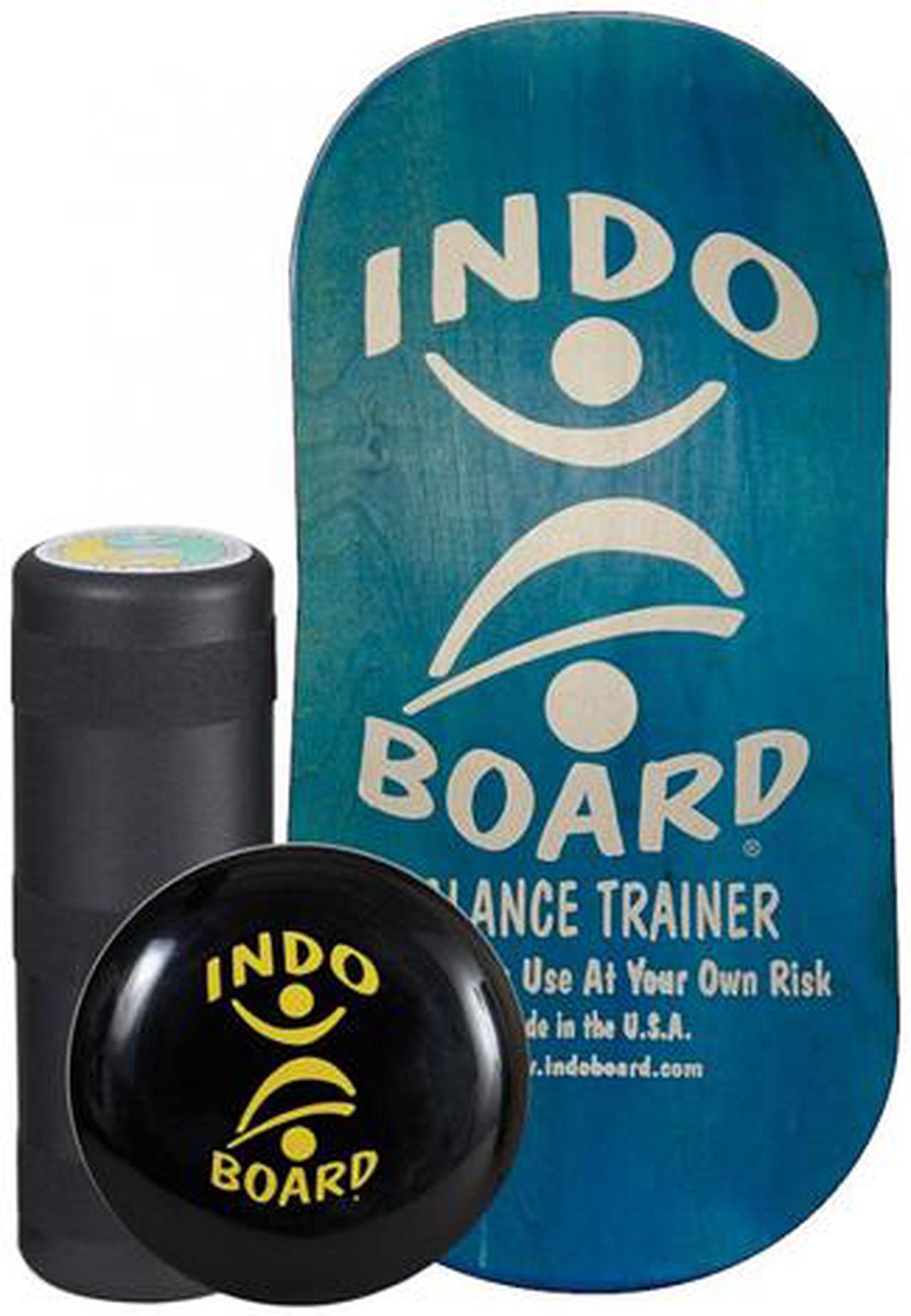 Indo Board IB_RockerTrainingBlue Rocker Board Training Package (Blue) w/ Roller & Cushion