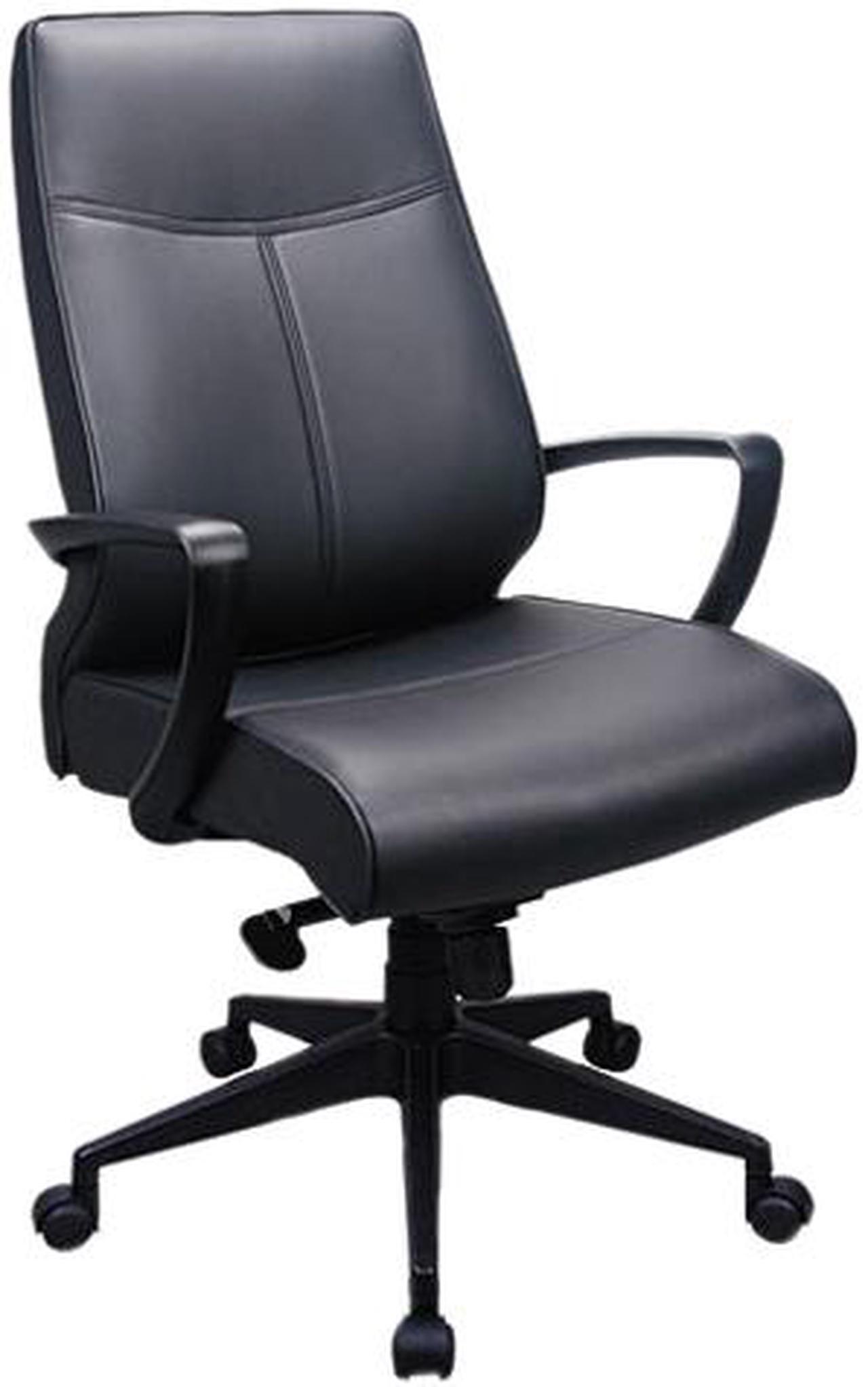 Main image of Tempur-Pedic by Raynor TP300 Leather High-Back Chair, Black Leather Seat / Back