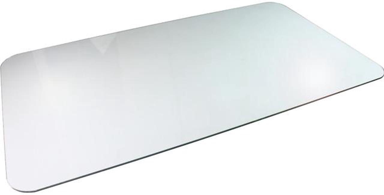 Main image of Floortex 124860EG Floortex Glaciermat Glass Chair Mat, Home, Office, Hard Floor, Pile Carpet - 60" Length x 48" Width - Rectangle - Glass - Clear