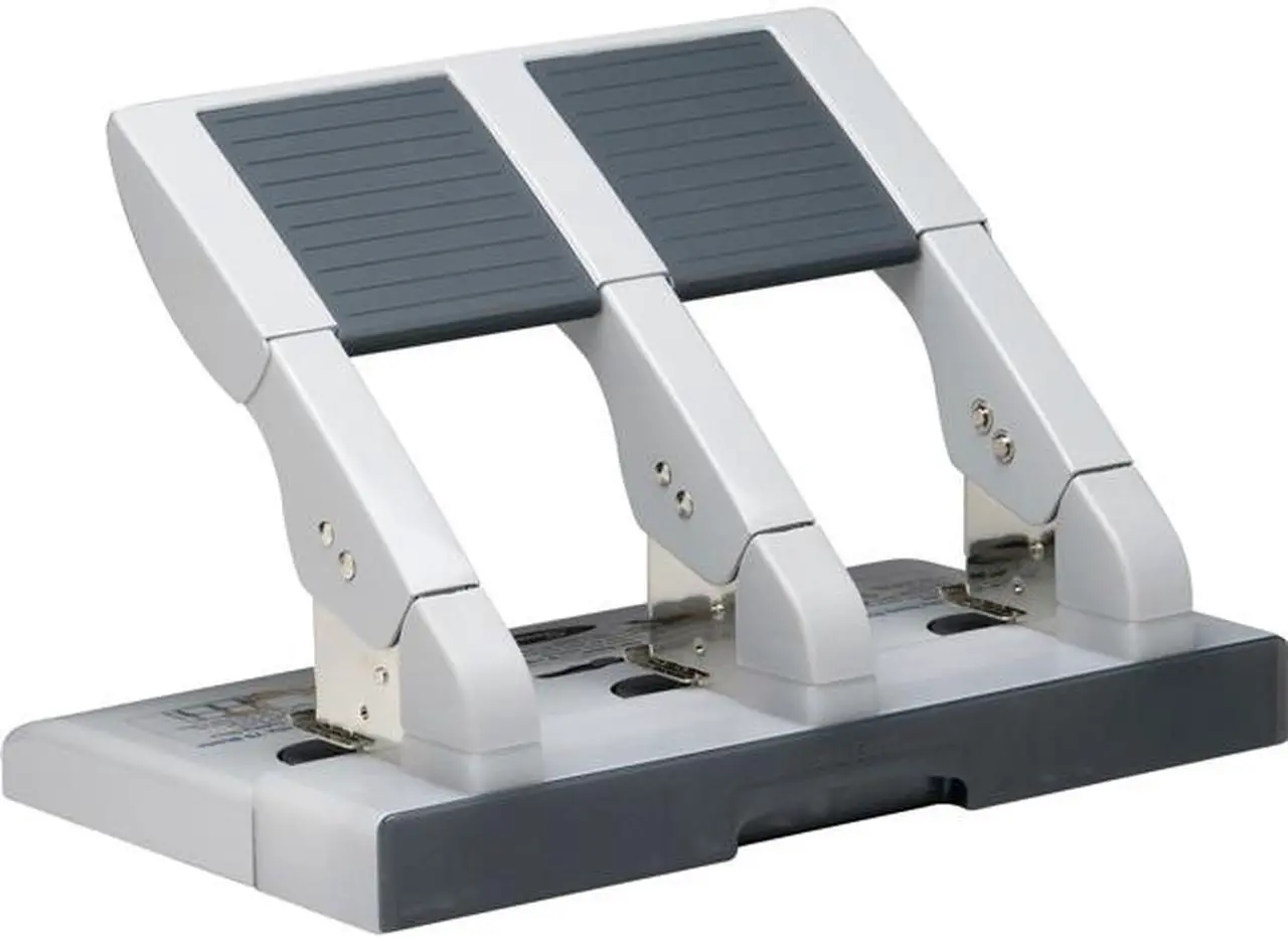 Main image of Swingline A7074550C 75-Sheet Heavy-Duty Three-Hole Adjustable Punch, 9/32" Holes, Putty/Gray