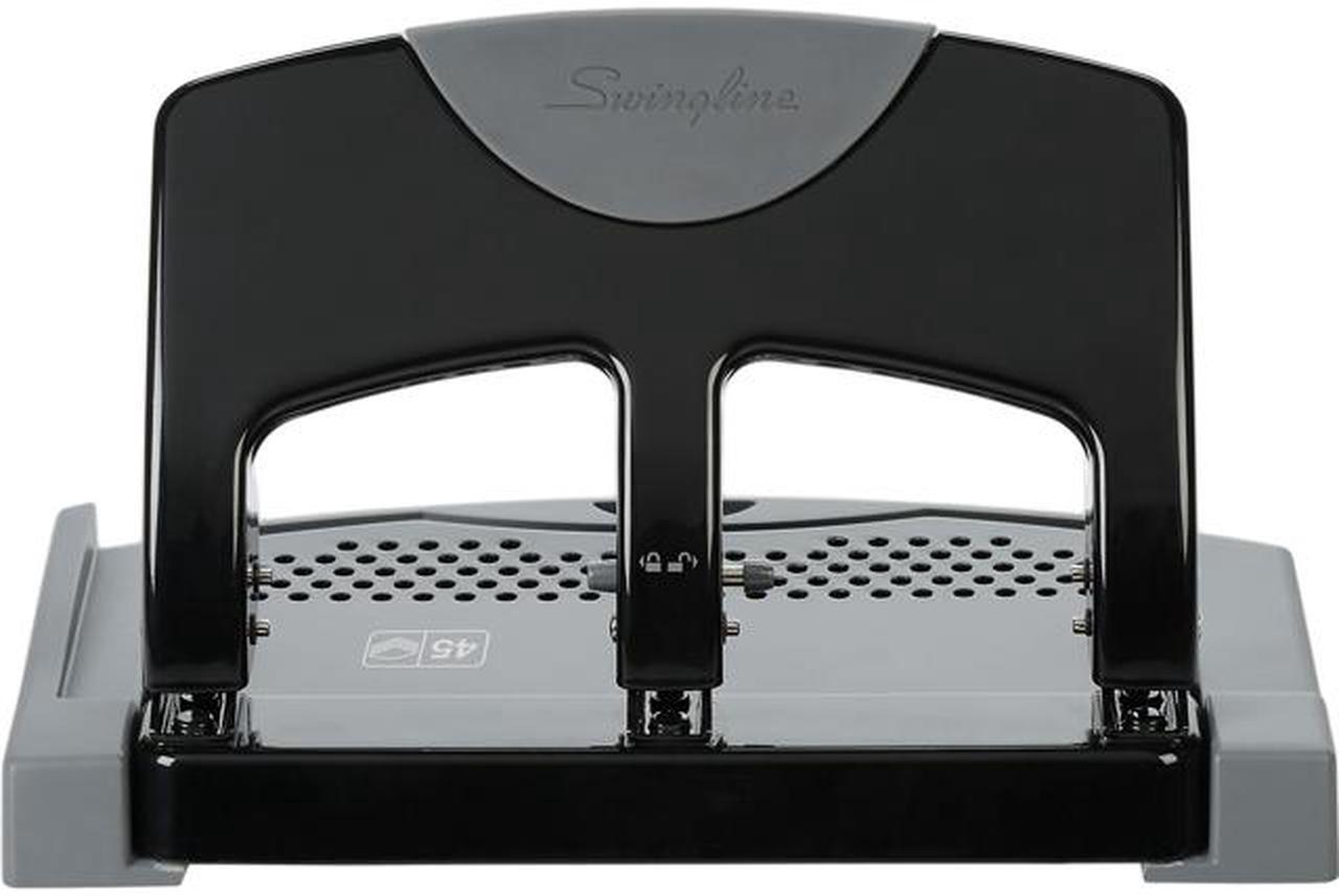 Main image of Swingline A7074136 45-Sheet SmartTouch Three-Hole Punch, 9/32" Holes, Black/Gray