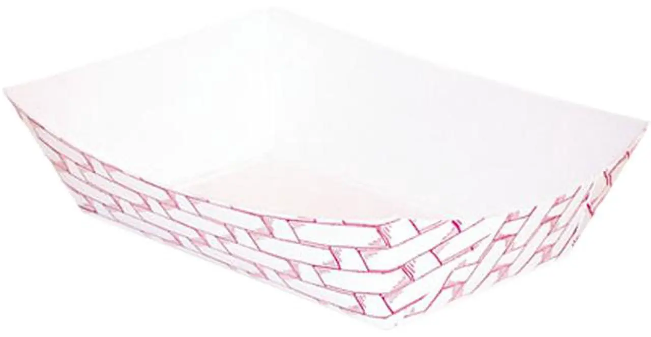 Main image of Boardwalk BWK30LAG025 Paper Food Baskets, 1/4 lb. Capacity, Red/White, 1000/Carton