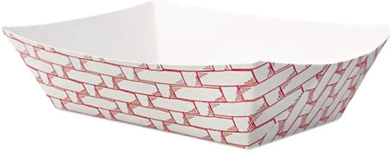 Main image of Boardwalk 30LAG050 Paper Food Baskets, 8oz Capacity, Red/White, 1000/Carton, 1 Carton